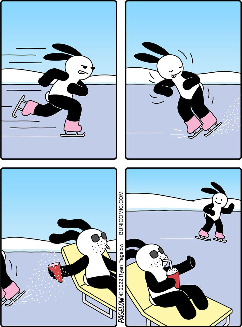 A little ice? - Buni, Buni Dad, Ice, Skates, Cocktail, Winter, Comics, Web comic, Add