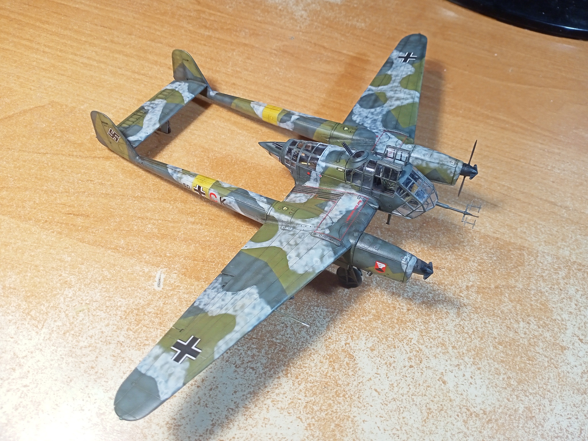 Focke-Wulf FW.189A-2 Uhu (1/72 ICM with Microdesign etching). Build Notes - My, Modeling, Stand modeling, Aircraft modeling, Prefabricated model, Assembly, Airbrushing, Miniature, Airplane, Aviation, The Second World War, With your own hands, Needlework with process, Needlework, Hobby, Bomber, Scale model, Germany, Luftwaffe, Scout, Frame, Longpost