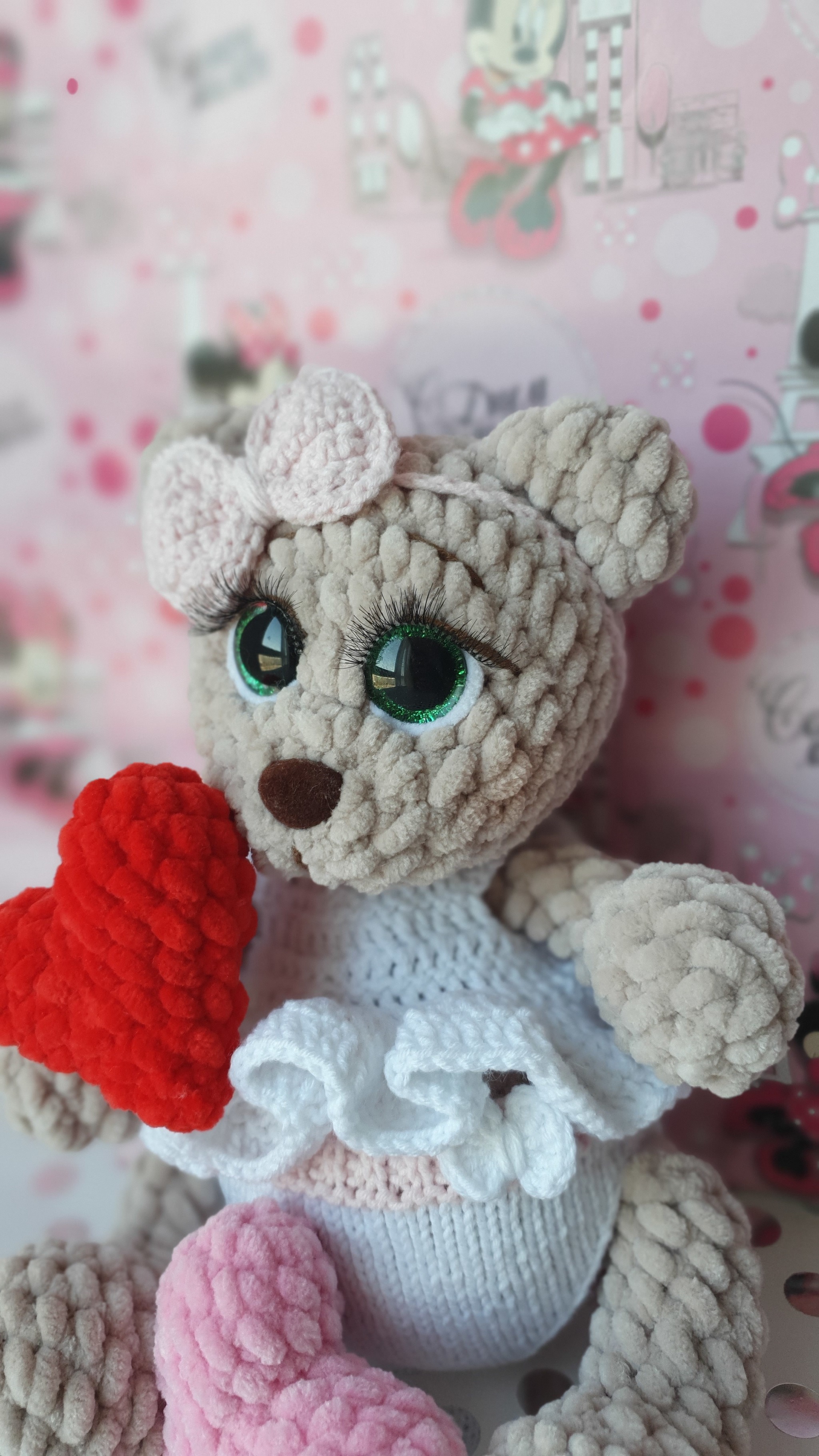 Baby Bear - My, Hobby, Knitting, Crochet, Teddy bear, Plush, Soft toy, Longpost