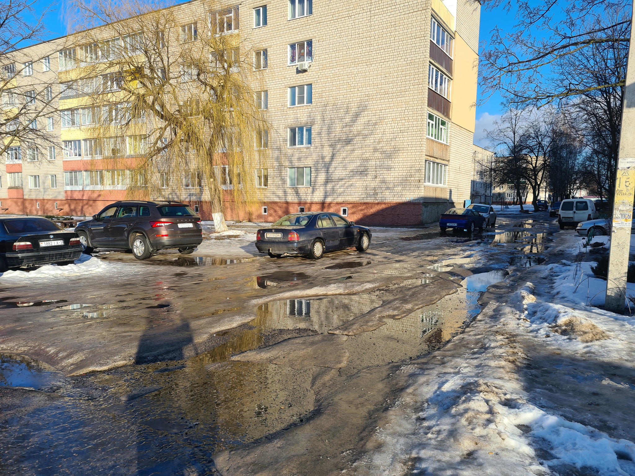 Belarusian provincial lakes - My, Rogachev, Republic of Belarus, Lake, River, Sea, Puddle, Spring, February, Winter, Thaw, Dirt, Off road, Road, Pit, Heat, Provinces, Longpost