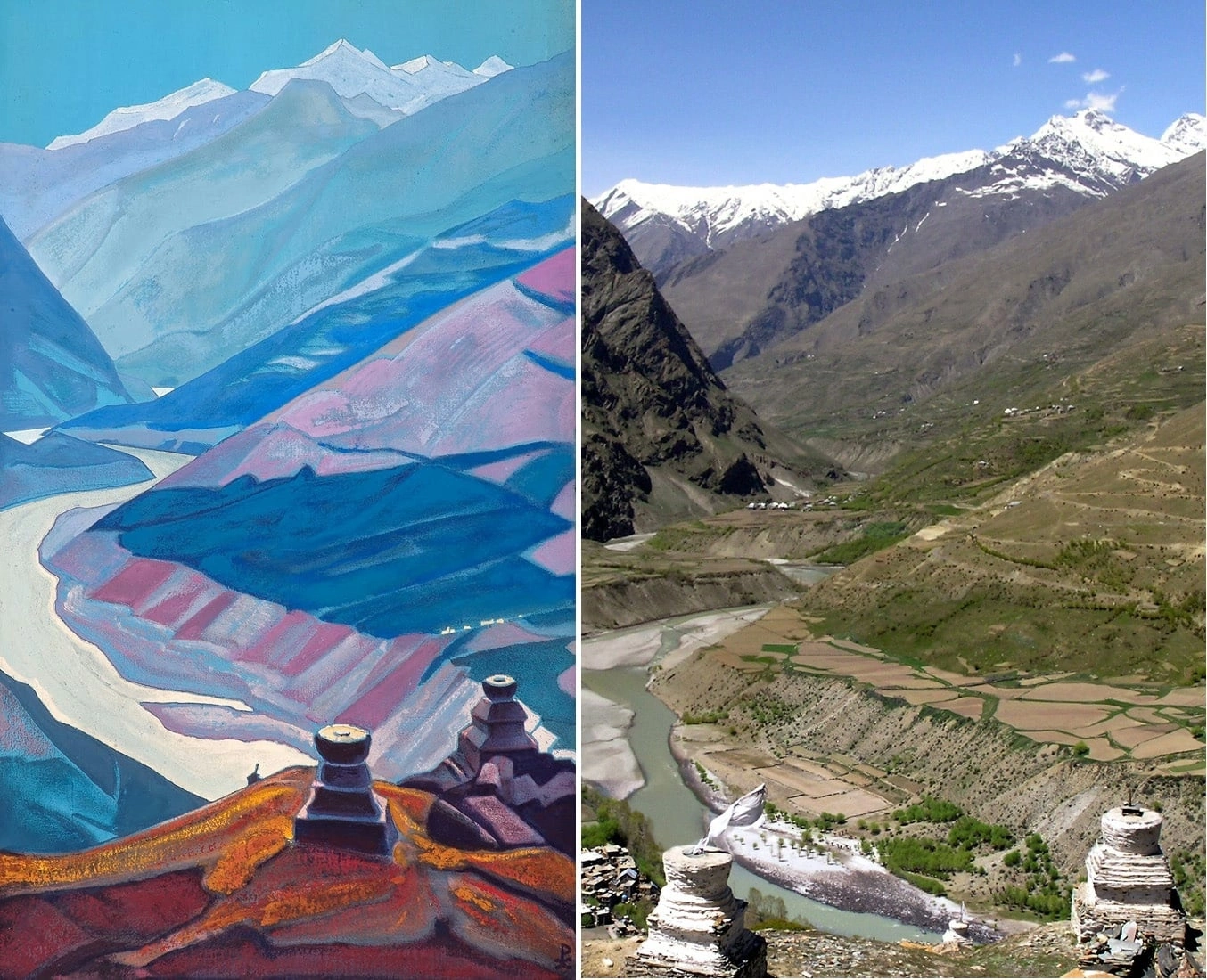 Where Roerich worked - Nicholas Roerich, Painting, Longpost, The mountains, India, Himalayas