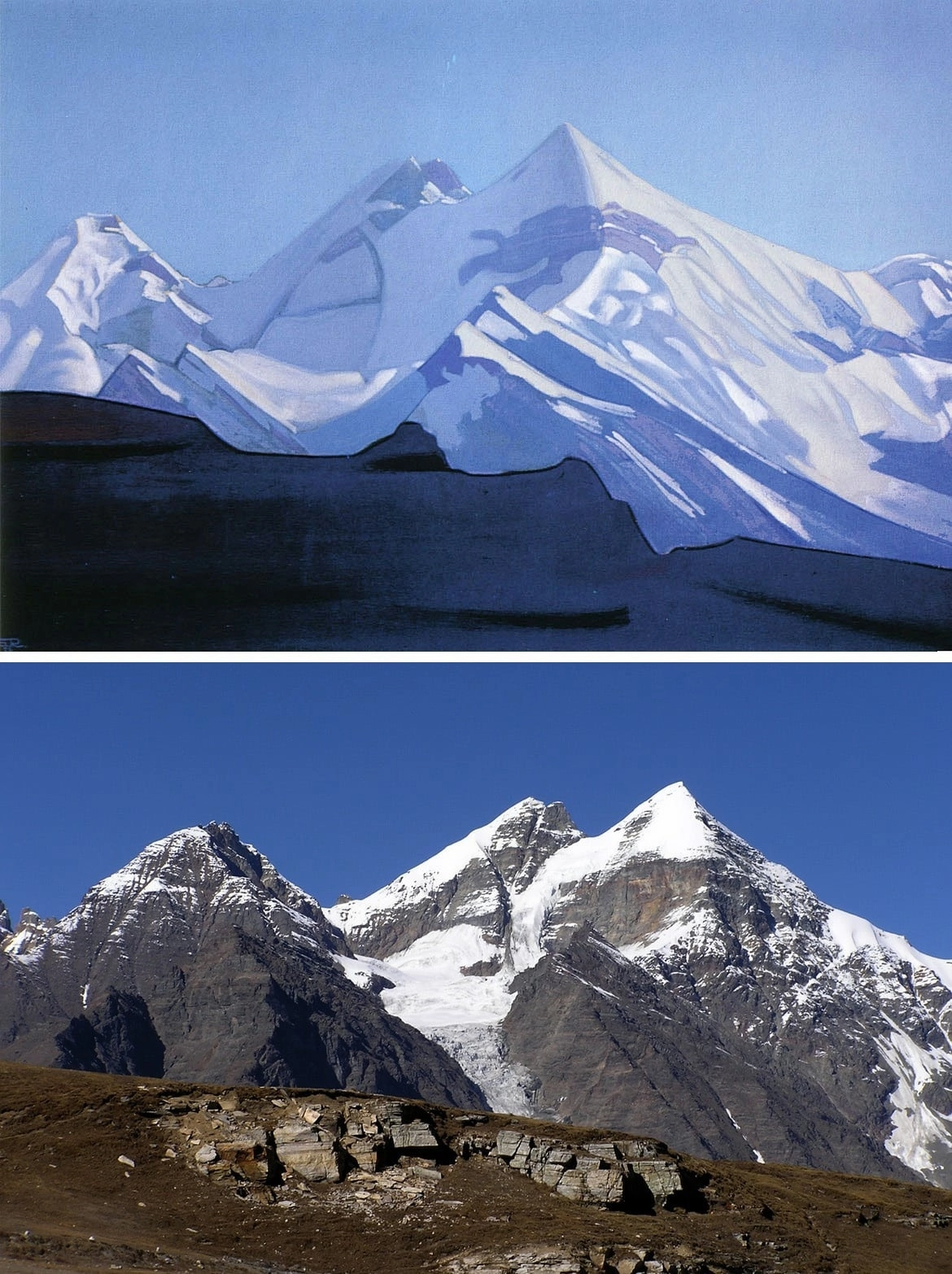 Where Roerich worked - Nicholas Roerich, Painting, Longpost, The mountains, India, Himalayas