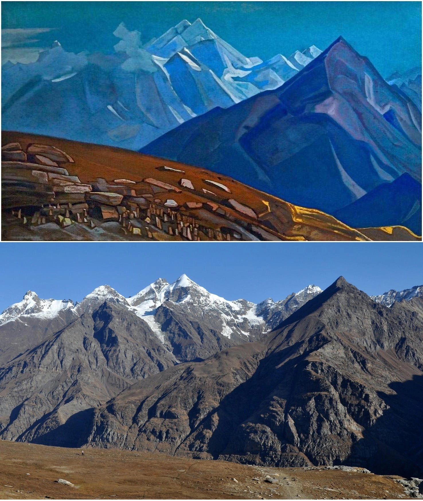 Where Roerich worked - Nicholas Roerich, Painting, Longpost, The mountains, India, Himalayas