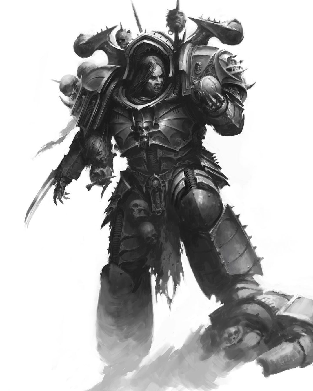 Konrad Curzeby Mikhail Savier - Mikhail Savier, Wh Art, Warhammer 40k, Konrad Curze, Primarchs, Wh miniatures, Longpost