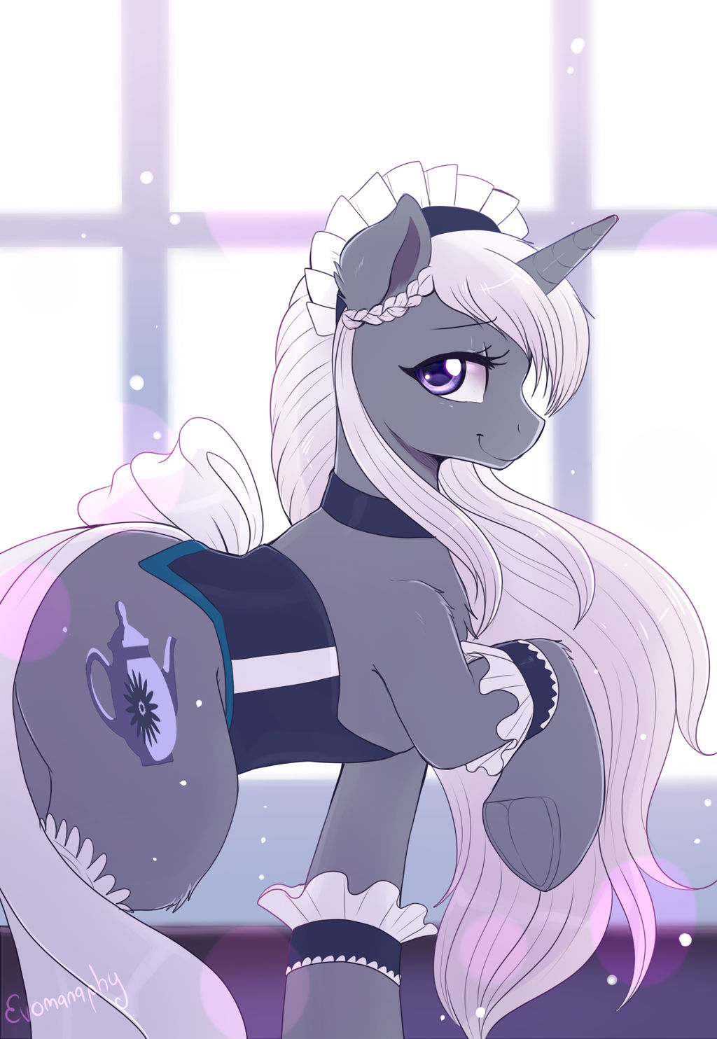 Welcome home, master! - Art, My little pony, PonyArt, Evomanaphy, Original character