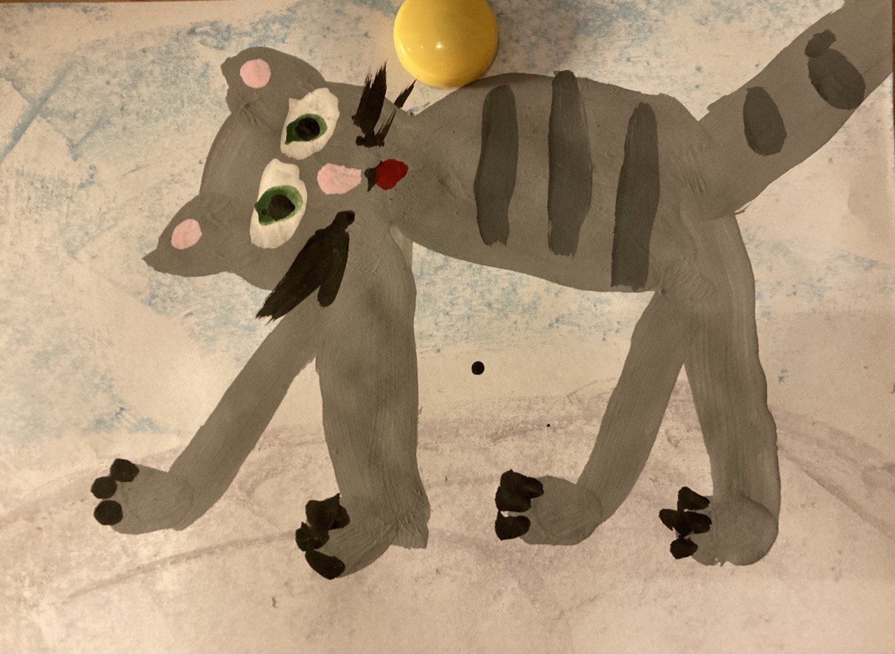 Cats through the eyes of children - My, cat, Children, The photo, Longpost, Drawing