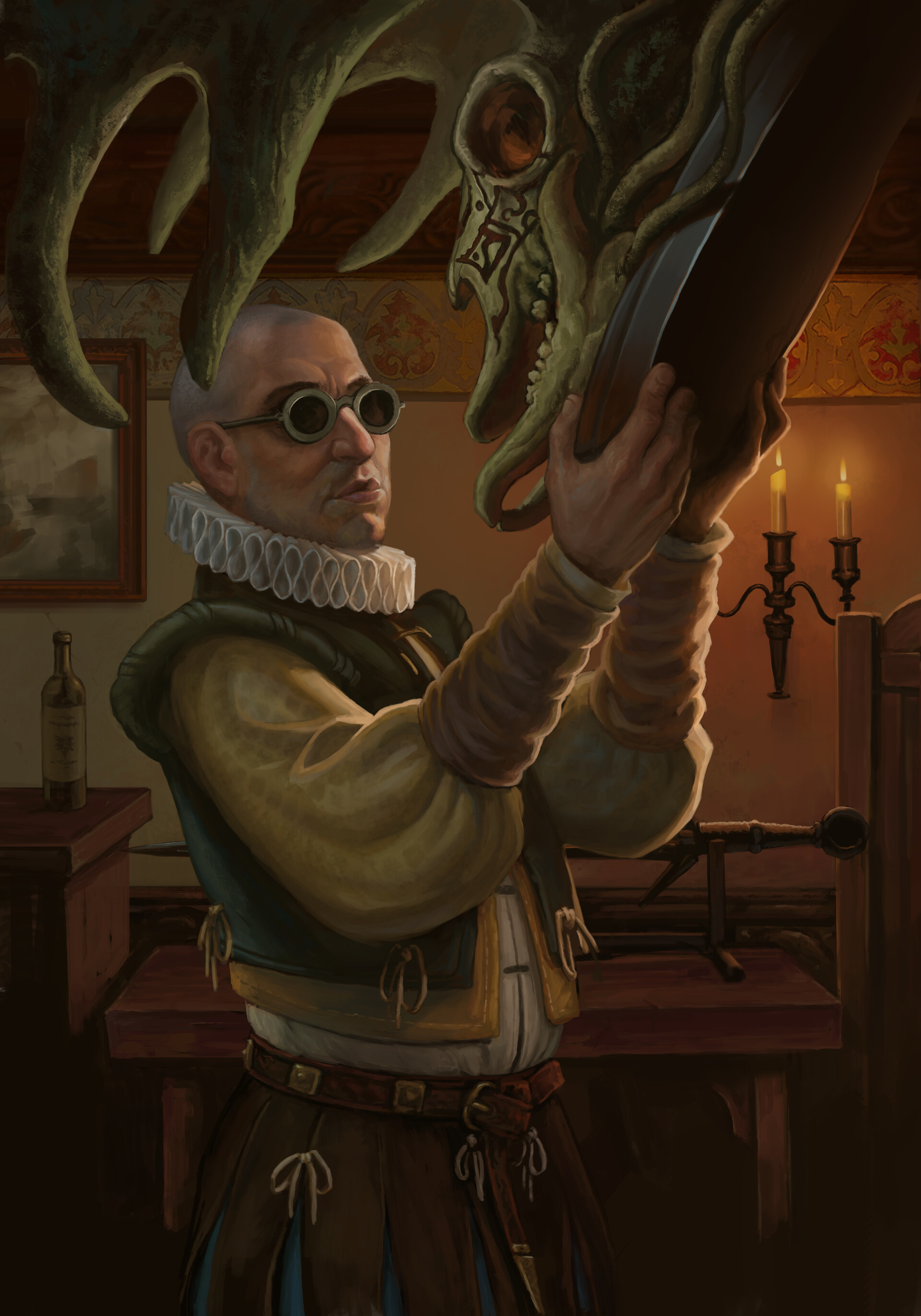 Barnabas-Basil Foulty - Art, Drawing, Witcher, The Witcher 3: Blood and Wine, Butler, Games, Game art, Fantasy