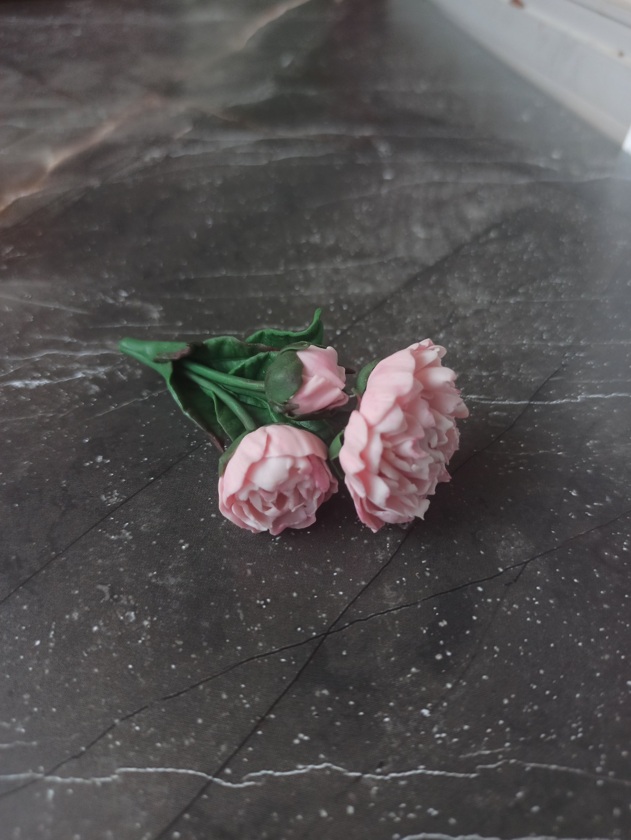 Handmade Peony brooch - My, Needlework, Needlework without process, Peonies, Tik tok, Brooch, Flowers, Accessories, Decoration, Polymer clay, With your own hands, Handmade, Presents, March 8, Лепка, Video, Longpost, Tiktok