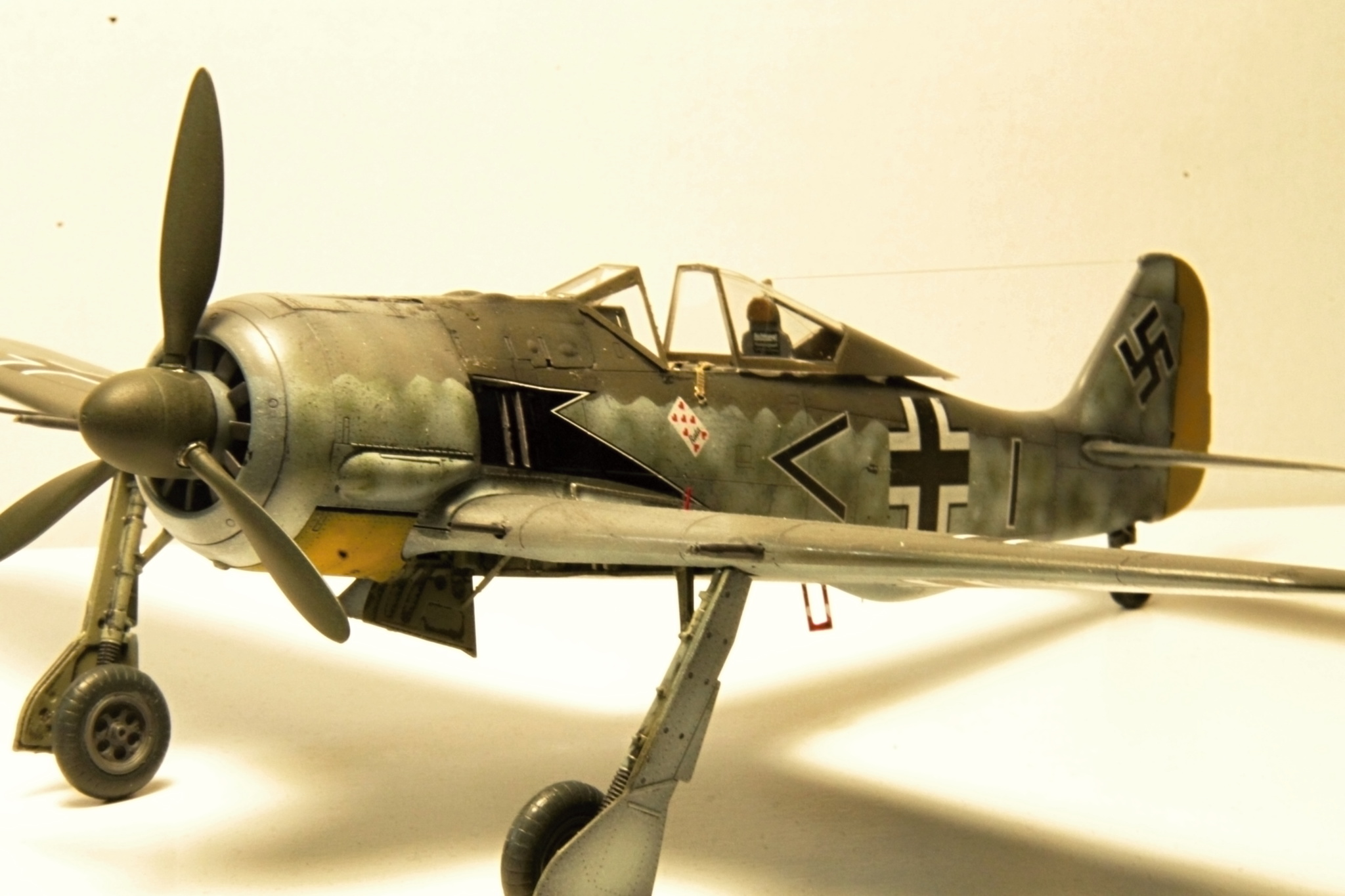 Fw 190A-3 / 4 guns wings Eduard 1/48 - My, Stand modeling, Scale model, Collecting, Aviation, The Second World War, Longpost