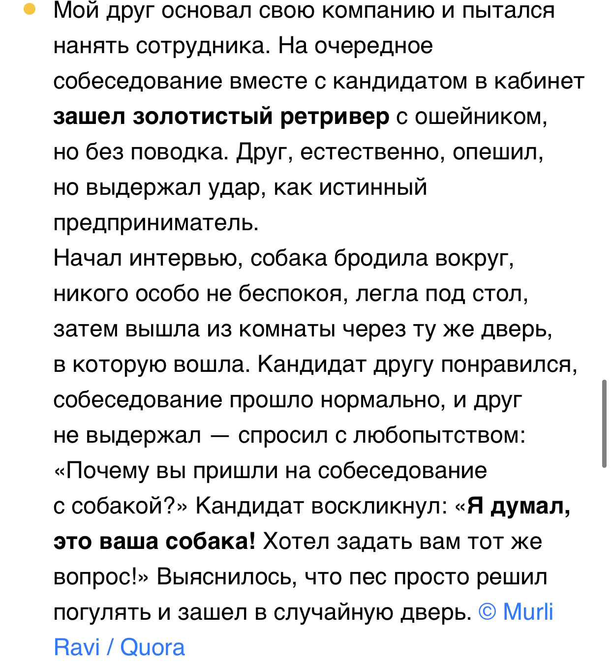 Это была трудовая инспекция - Скриншот, ADME, Quora, Собака