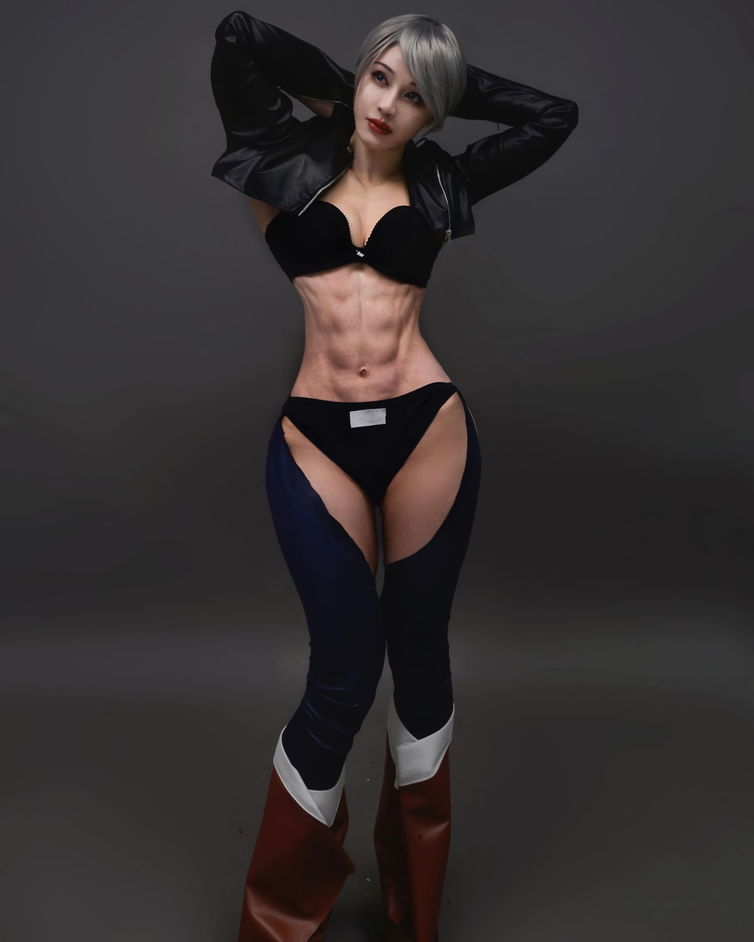 Yuan Herong as Angel from The King of Fighters - NSFW, Yuan Herong, Strong girl, Cosplay, The king of fighters, Angel, Girls, Sports girls, The photo, Asian, Longpost