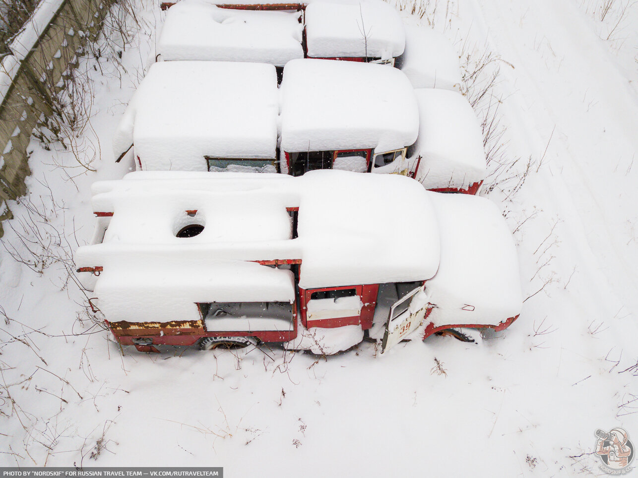 Where does this wealth come from? – snow-covered cemetery of fire equipment in the area of the Red Barracks - My, Abandoned, Travels, Longpost, Permian, Winter