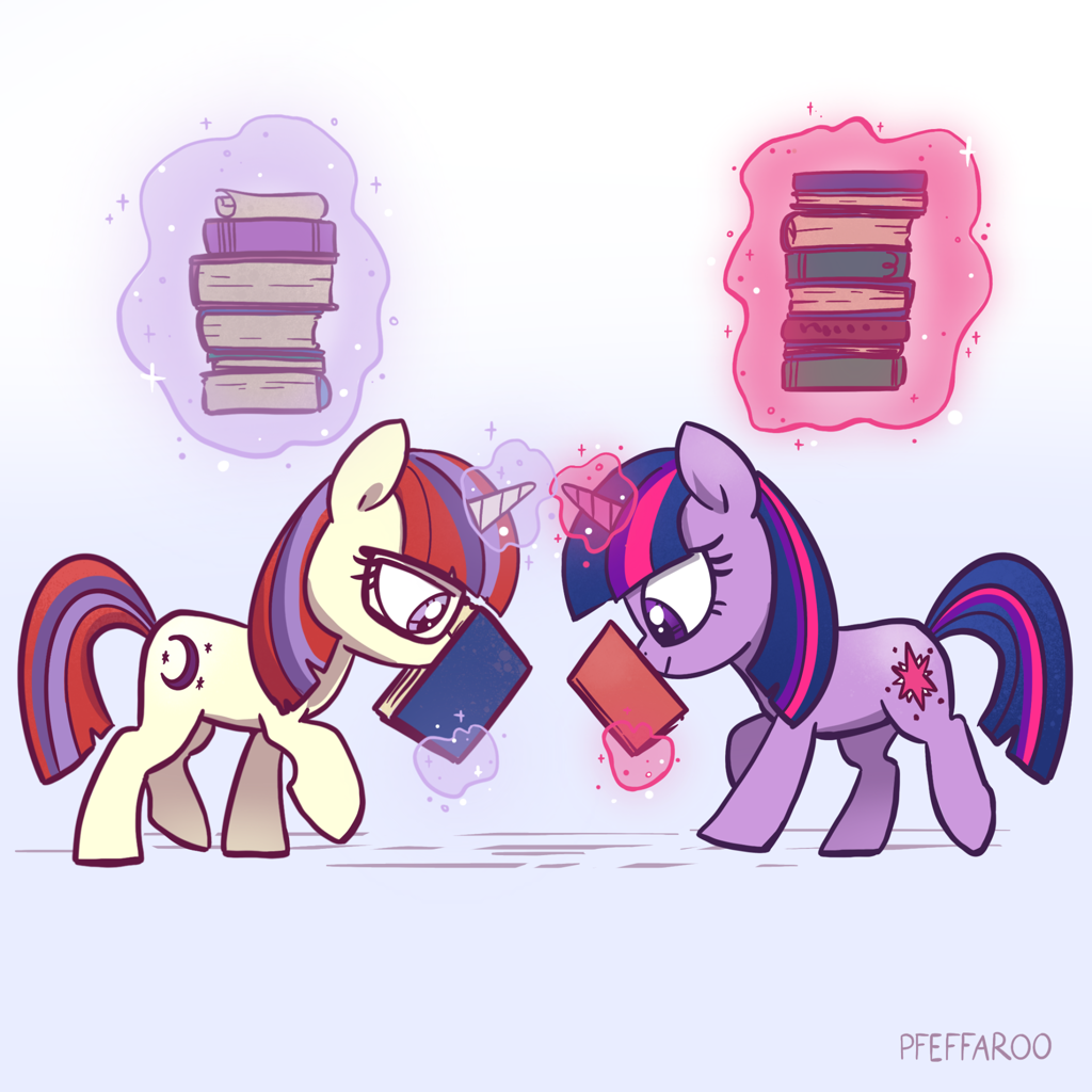 A collision through... - My little pony, Twilight sparkle, Moondancer, Pfeffaroo