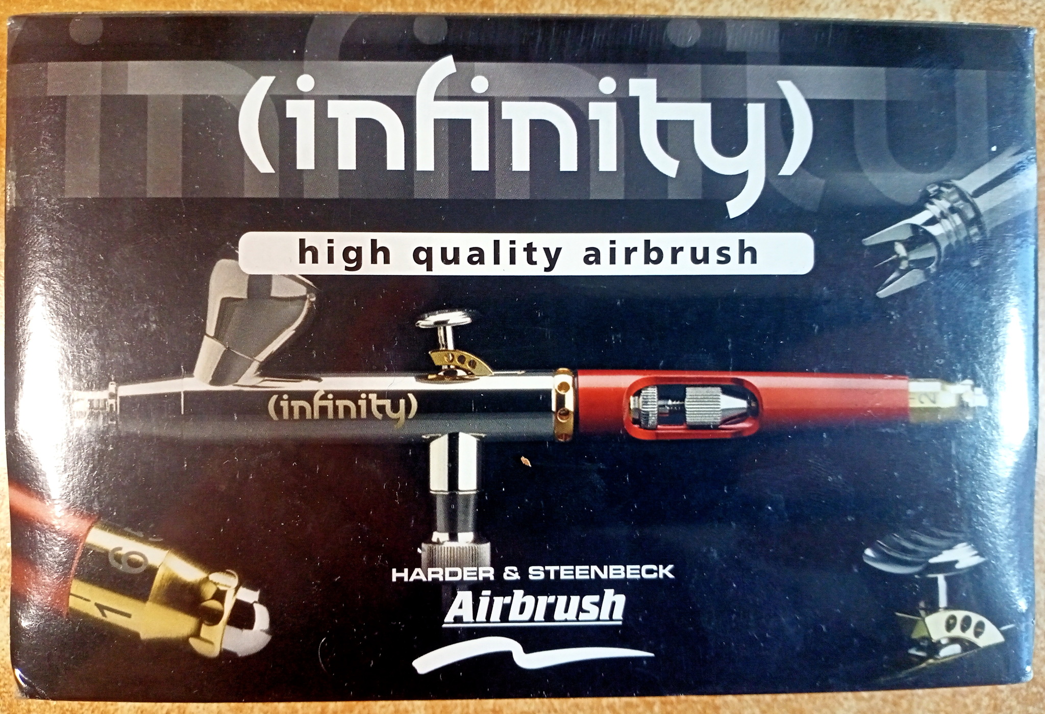 Airbrush Harder&Steenbeck Infinity 2in1 (0.15-0.4 mm). Decompression - My, Airbrushing, Airbrush, Overview, Unpacking, Modeling, Stand modeling, Painting miniatures, Hobby, Germany, Tools, Art, Painting, Longpost