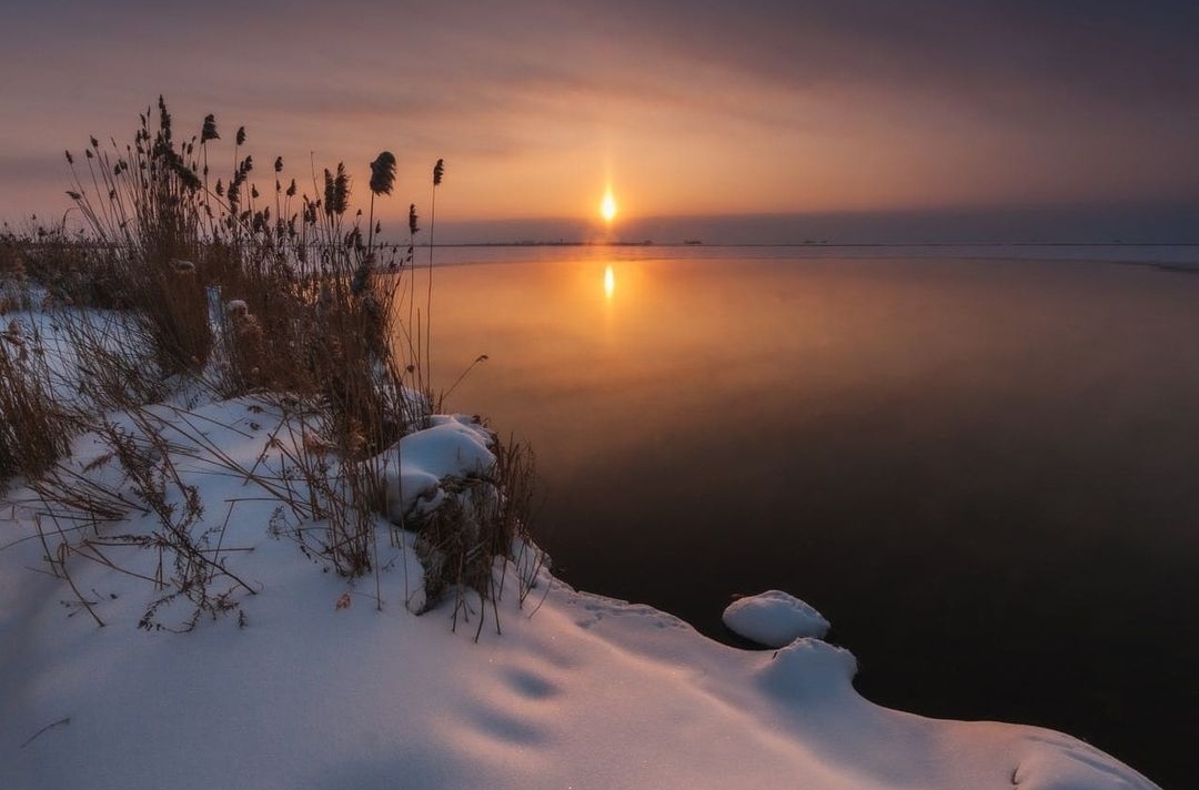 Evening at the Oryol Reservoir, Kurgan Region - The photo, Russia, Evening, Kurgan region, Nature, The nature of Russia, Winter, beauty, beauty of nature, Reservoir