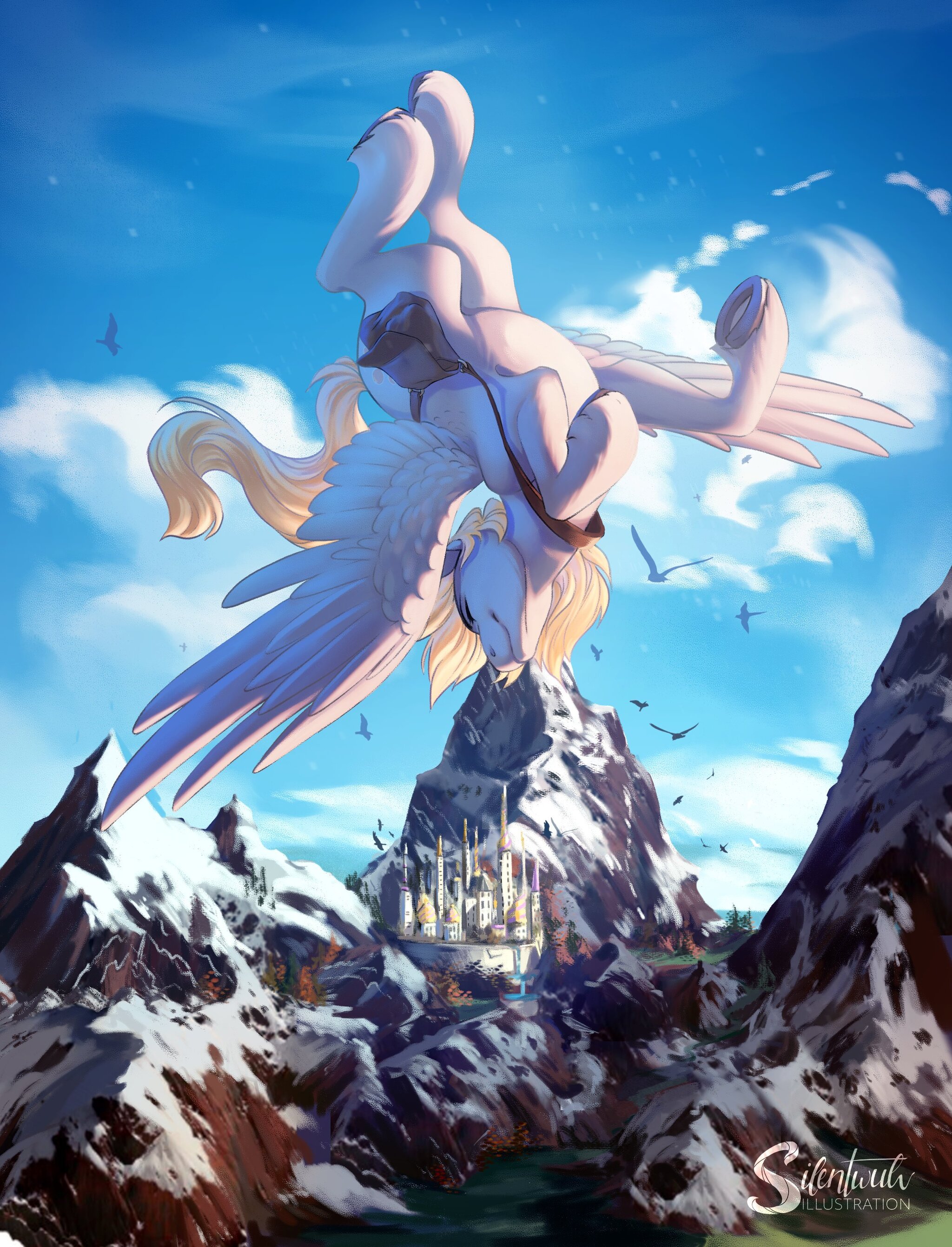 Петля Нестерова в исполнении Дерпи - My Little Pony, Derpy Hooves, PonyArt, Silentwulv