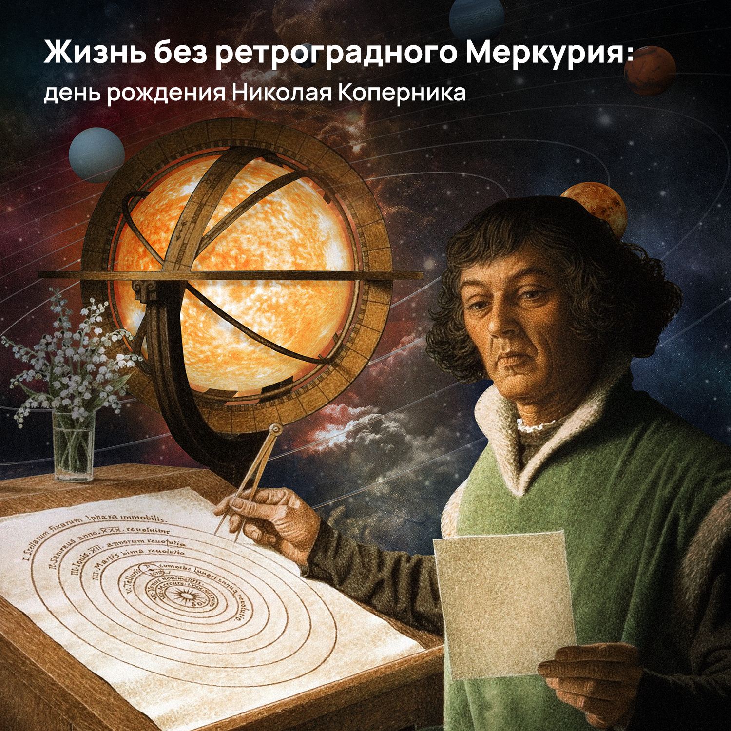 Жизнь без ретроградного Меркурия:день рождения Николая Коперника | Пикабу