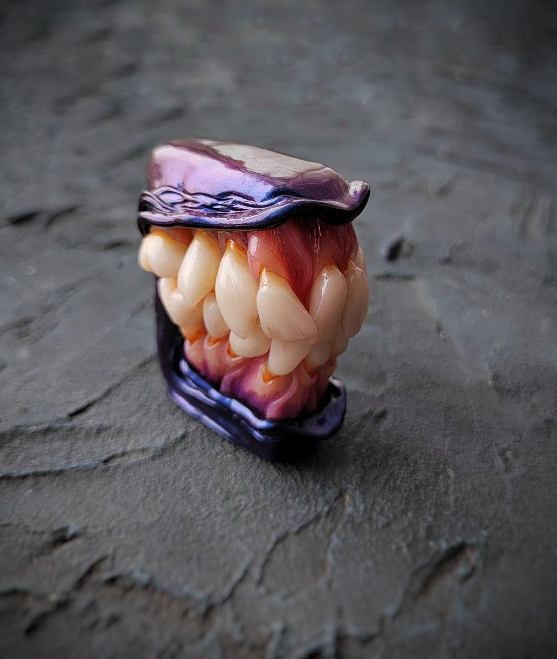 Biting lighter - My, Lighter, Needlework without process, Teeth, Лепка, Polymer clay, Longpost, Kripota