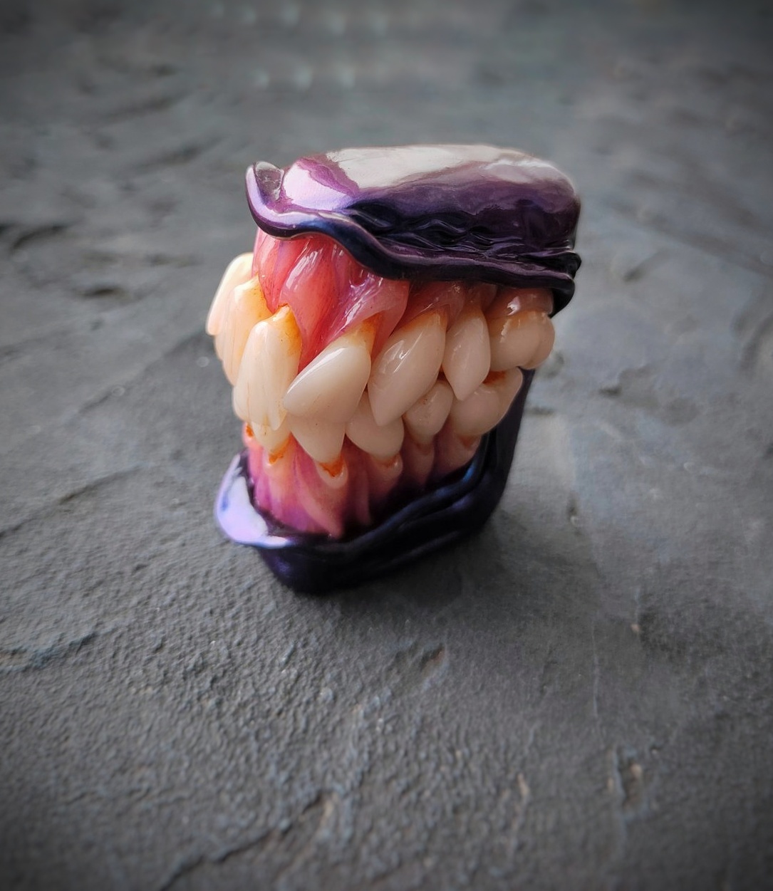 Biting lighter - My, Lighter, Needlework without process, Teeth, Лепка, Polymer clay, Longpost, Kripota