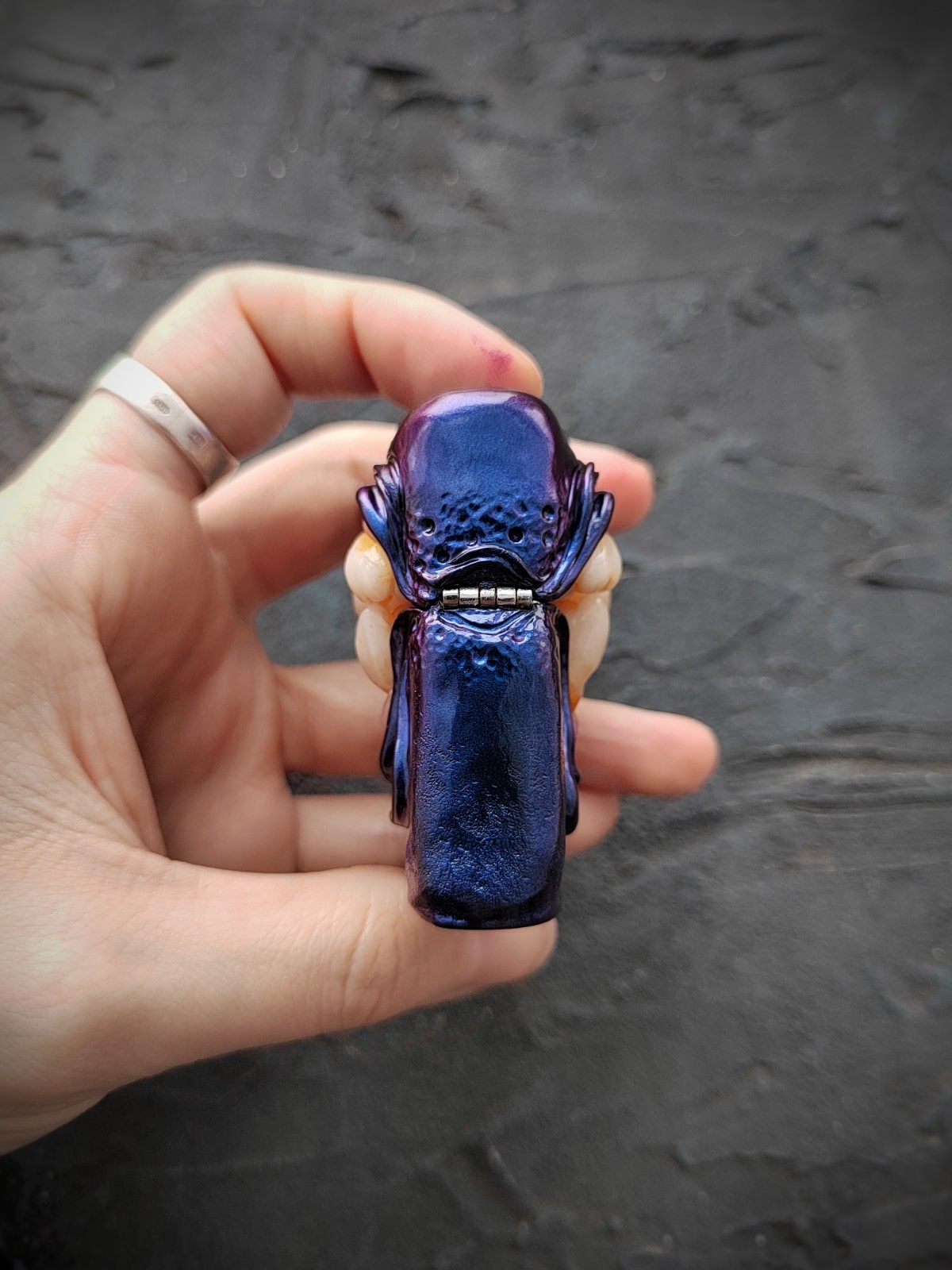 Biting lighter - My, Lighter, Needlework without process, Teeth, Лепка, Polymer clay, Longpost, Kripota