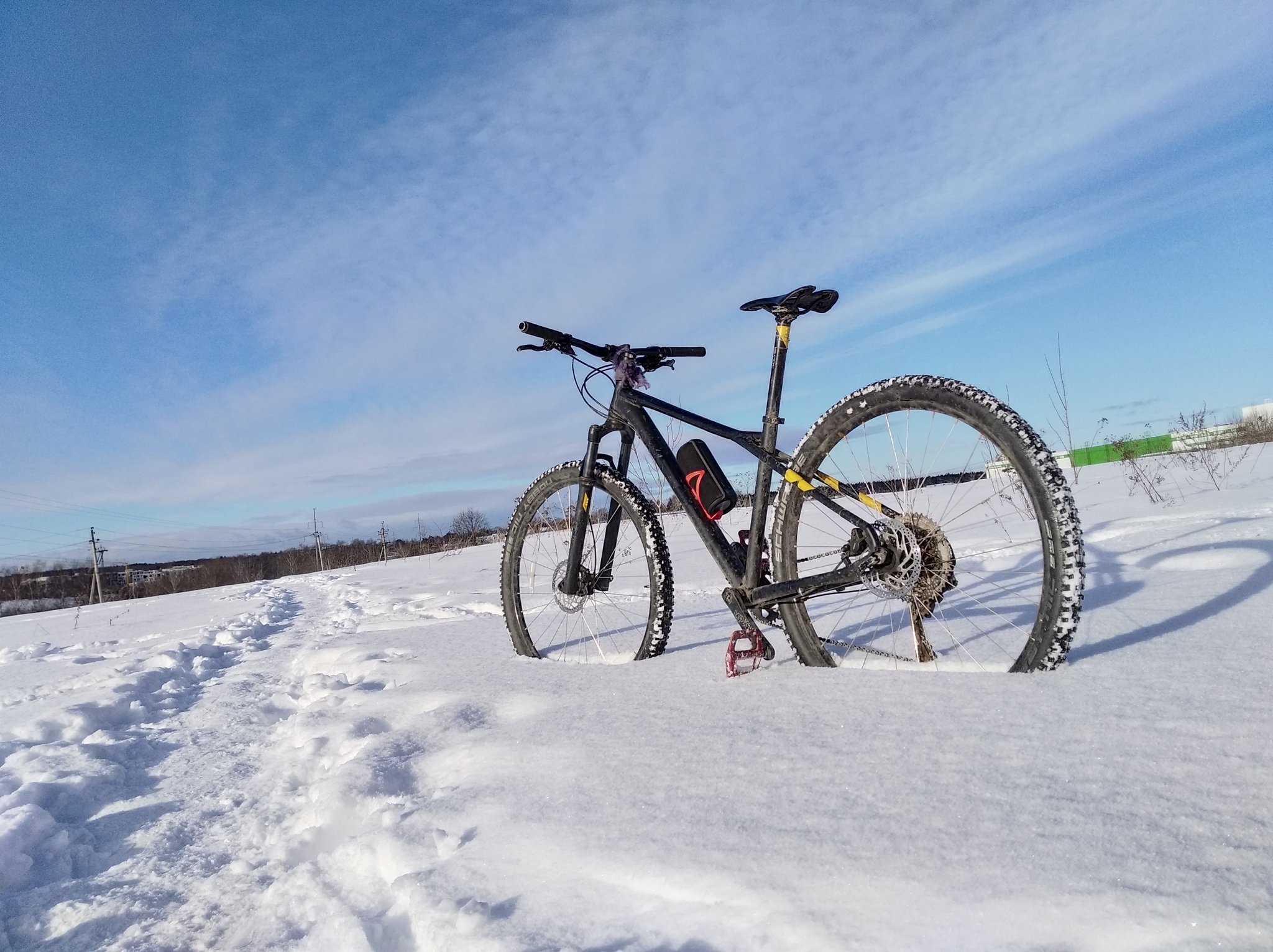 Bicycle prostrators - My, Winter, A bike, Snow, Longpost