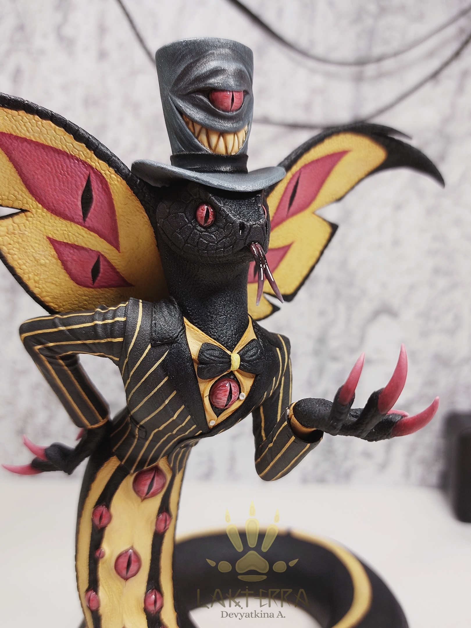 Sir Pentious - My, Longpost, Needlework without process, Handmade, With your own hands, Figurines, Hazbin Hotel, Demon