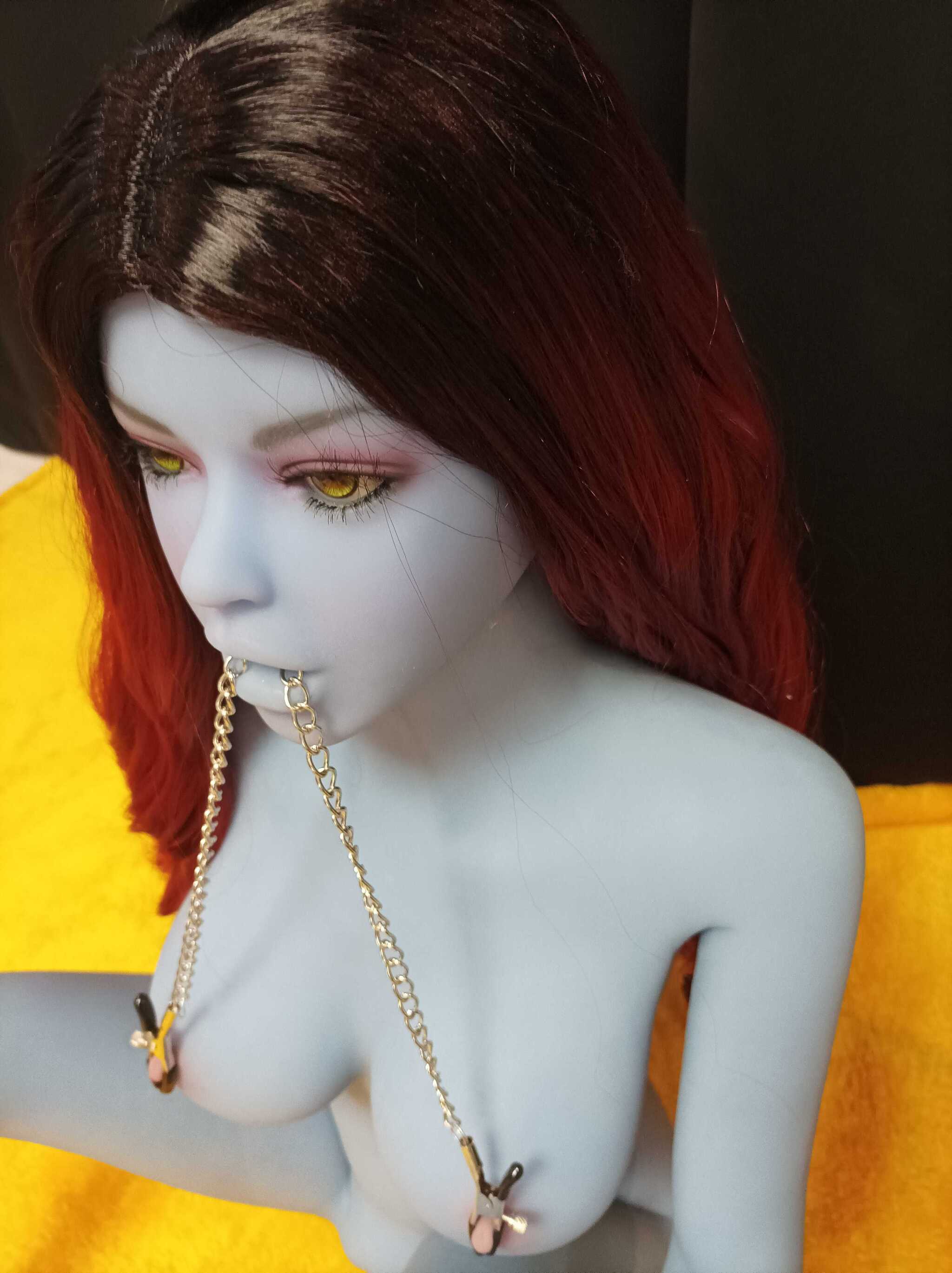 The sex doll is an elf. Candid photos at the request of workers - NSFW, My, Erotic, Boobs, AliExpress, Elves, Booty, Ero Corner, Sex Doll, Sex Toys, Butt plug, Longpost, Widowmaker, Without underwear