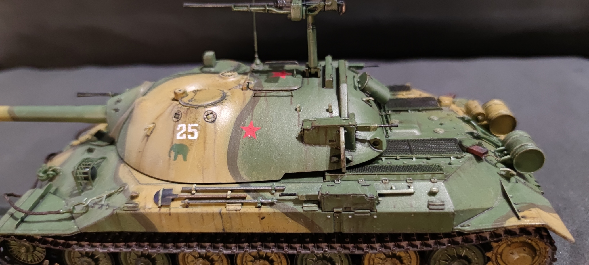 Soviet heavy tank IS-7. Trumpeter, 1/35 - My, Stand modeling, Tanks, Trumpeter, the USSR, Hobby, Cold war, BTT, Modeling, Scale model, Takom, Longpost