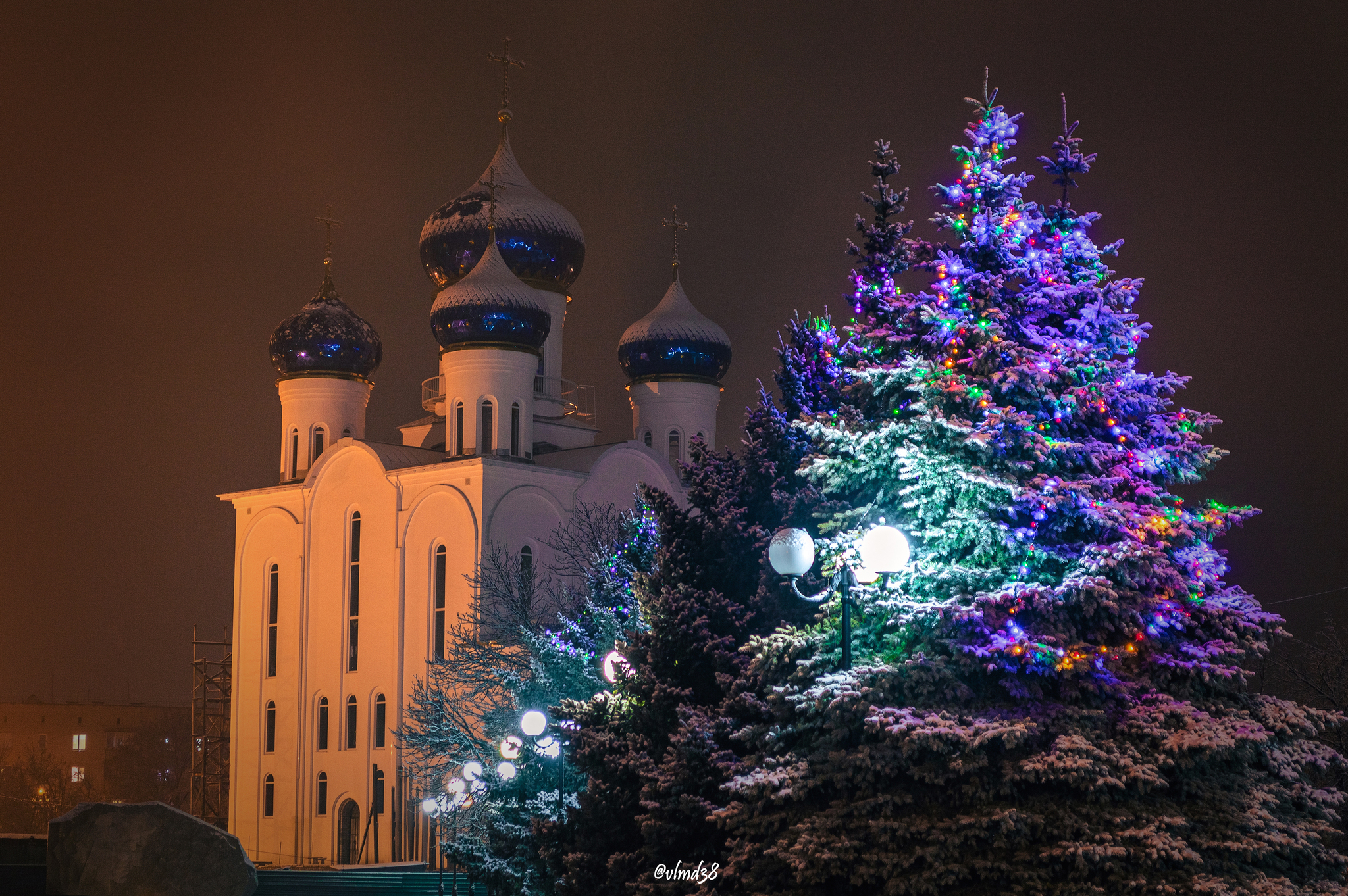 Winter Krasnodon - My, Nikon, Beginning photographer, Photographer, Landscape, The photo, Town, Winter, First snow, Longpost