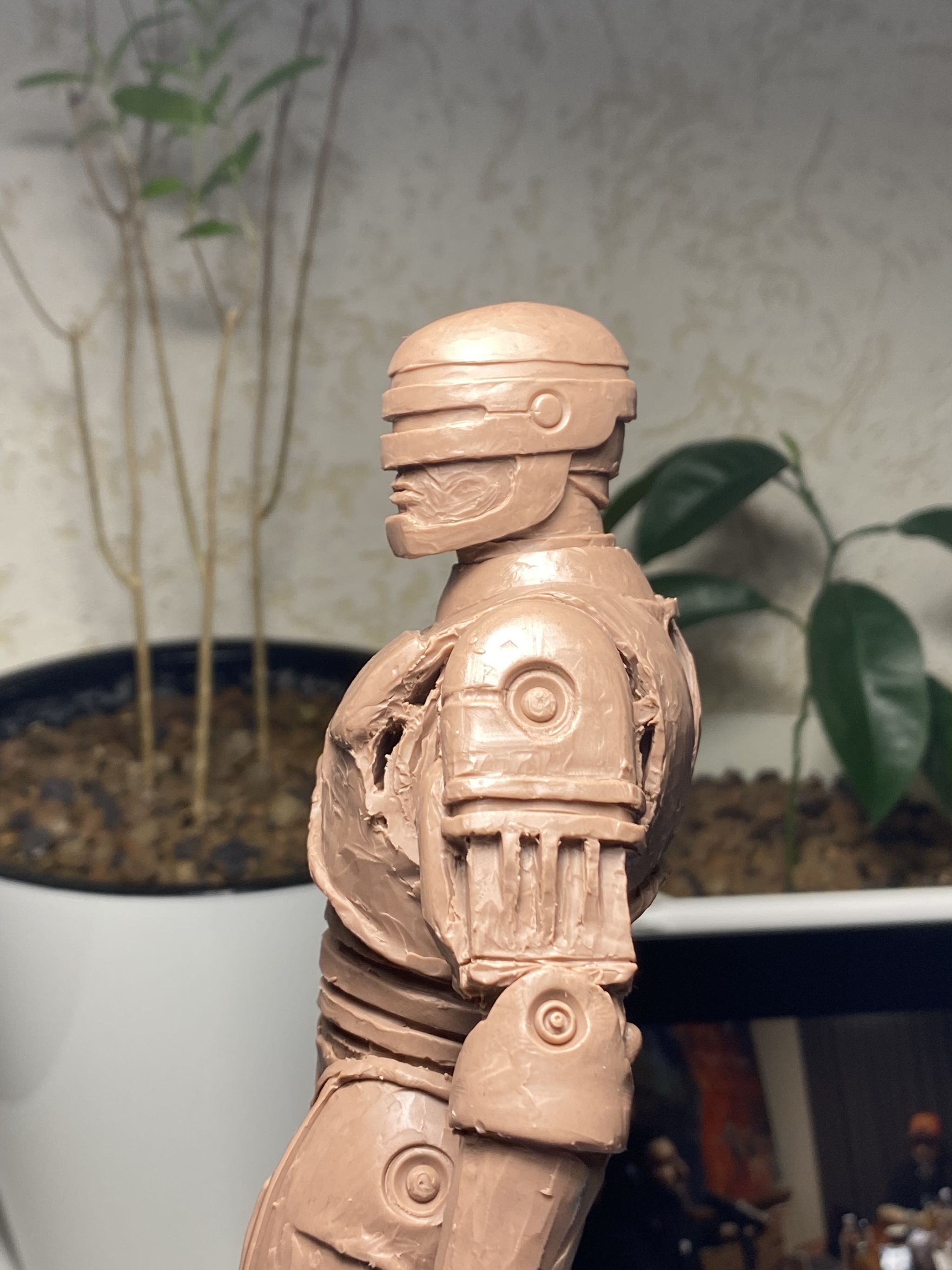 First successes in sculpting figurines - My, Sculpture, Лепка, Robocop, Figurines, Collecting, Longpost