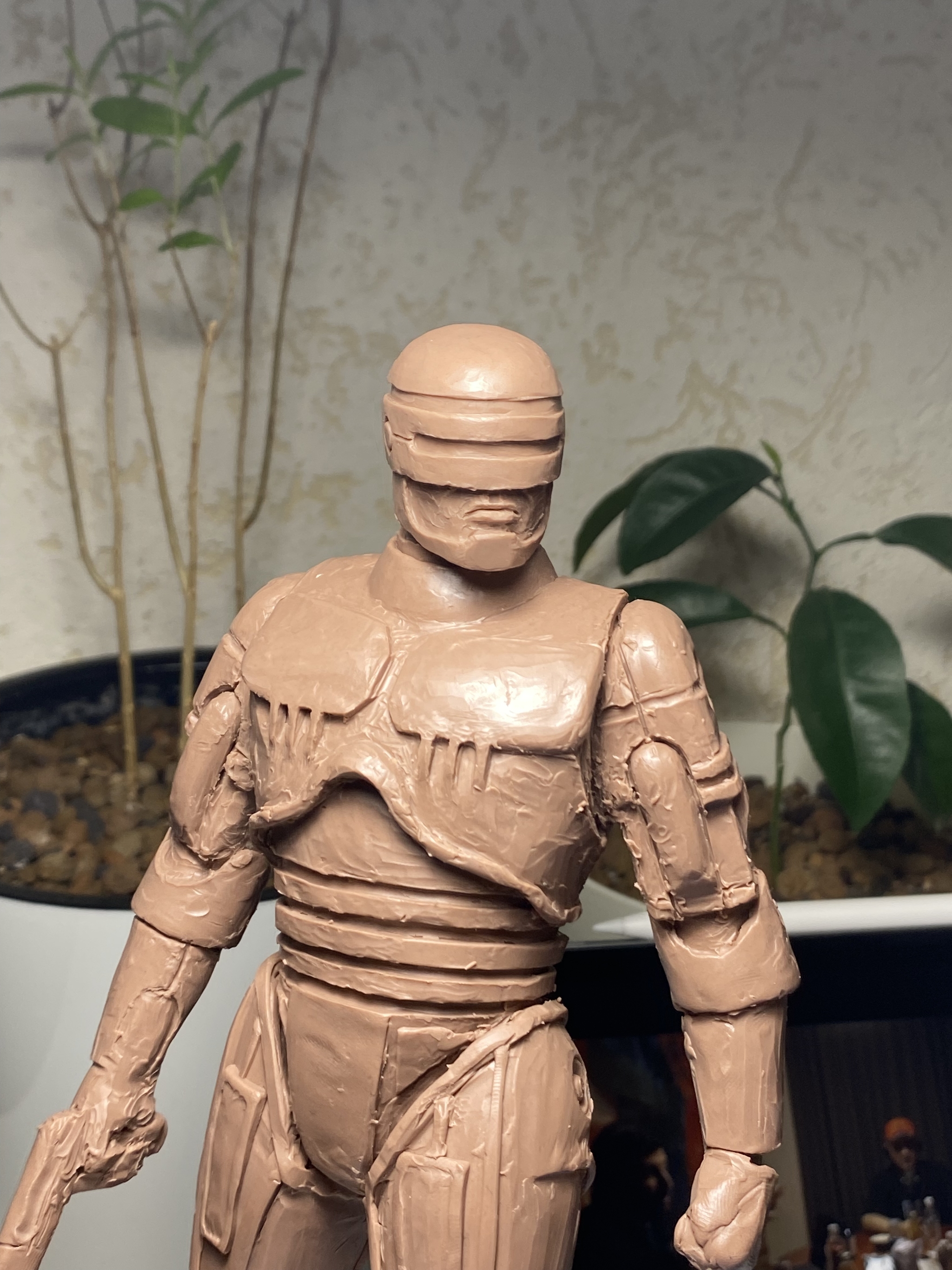 First successes in sculpting figurines - My, Sculpture, Лепка, Robocop, Figurines, Collecting, Longpost