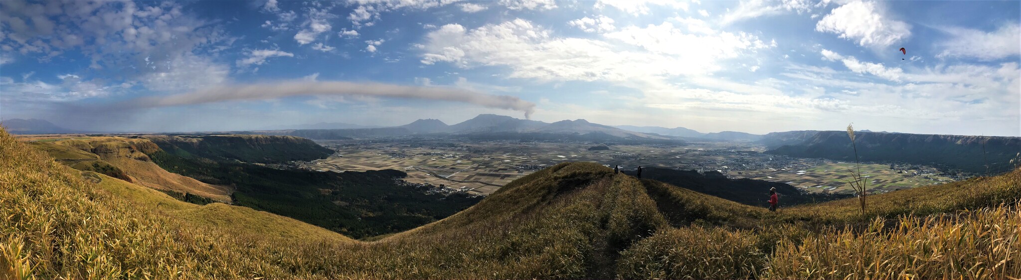 Aso, Japan - My, Japan, Travels, A train, Volcano, Road, Sunset, Landscape, The photo, Longpost, Aso Volcano