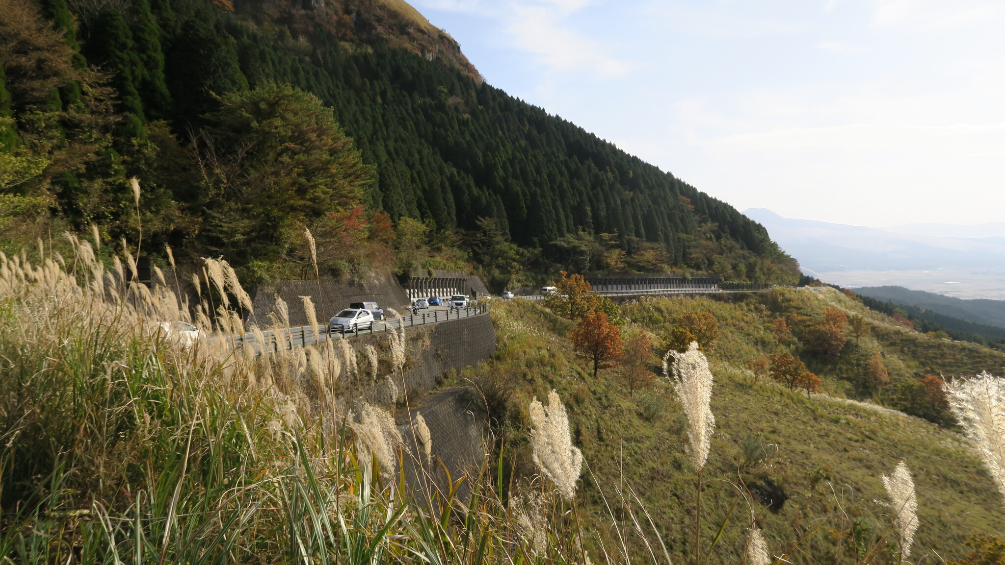 Aso, Japan - My, Japan, Travels, A train, Volcano, Road, Sunset, Landscape, The photo, Longpost, Aso Volcano