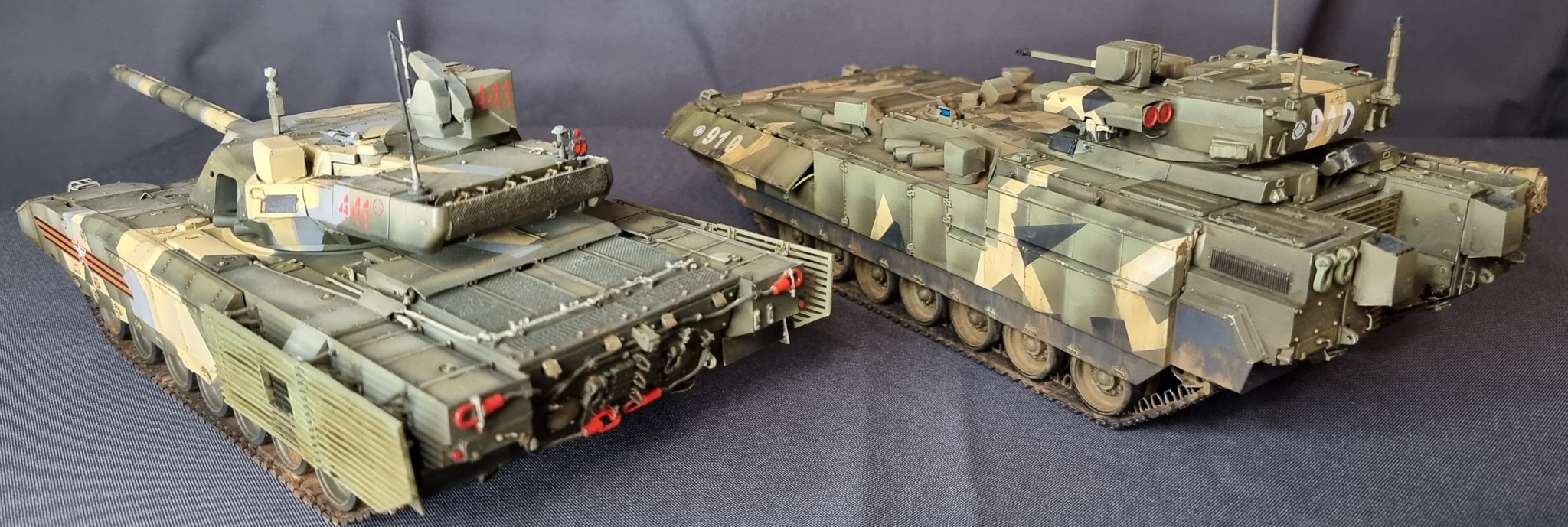 Armata, T-14 and T-15 family - My, Stand modeling, Scale model, Modeling, Painting miniatures, Collecting, Armata, t-14, t-15, 1:35, Longpost