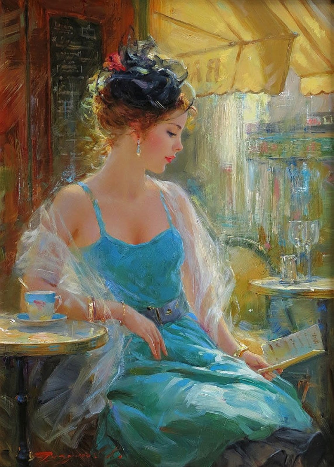 I suggest just enjoying the beauty in the paintings of Konstantin Razumov - Painting, Artist, Girls, Women, Paris, Dog, cat, beauty, Konstantin Razumov, Longpost