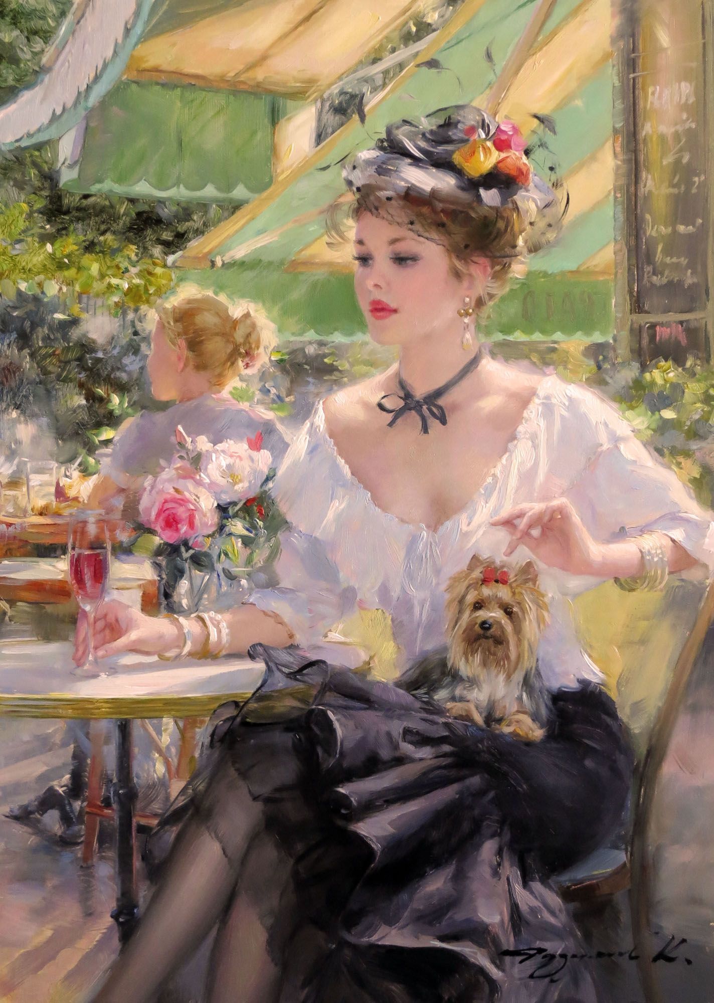 I suggest just enjoying the beauty in the paintings of Konstantin Razumov - Painting, Artist, Girls, Women, Paris, Dog, cat, beauty, Konstantin Razumov, Longpost