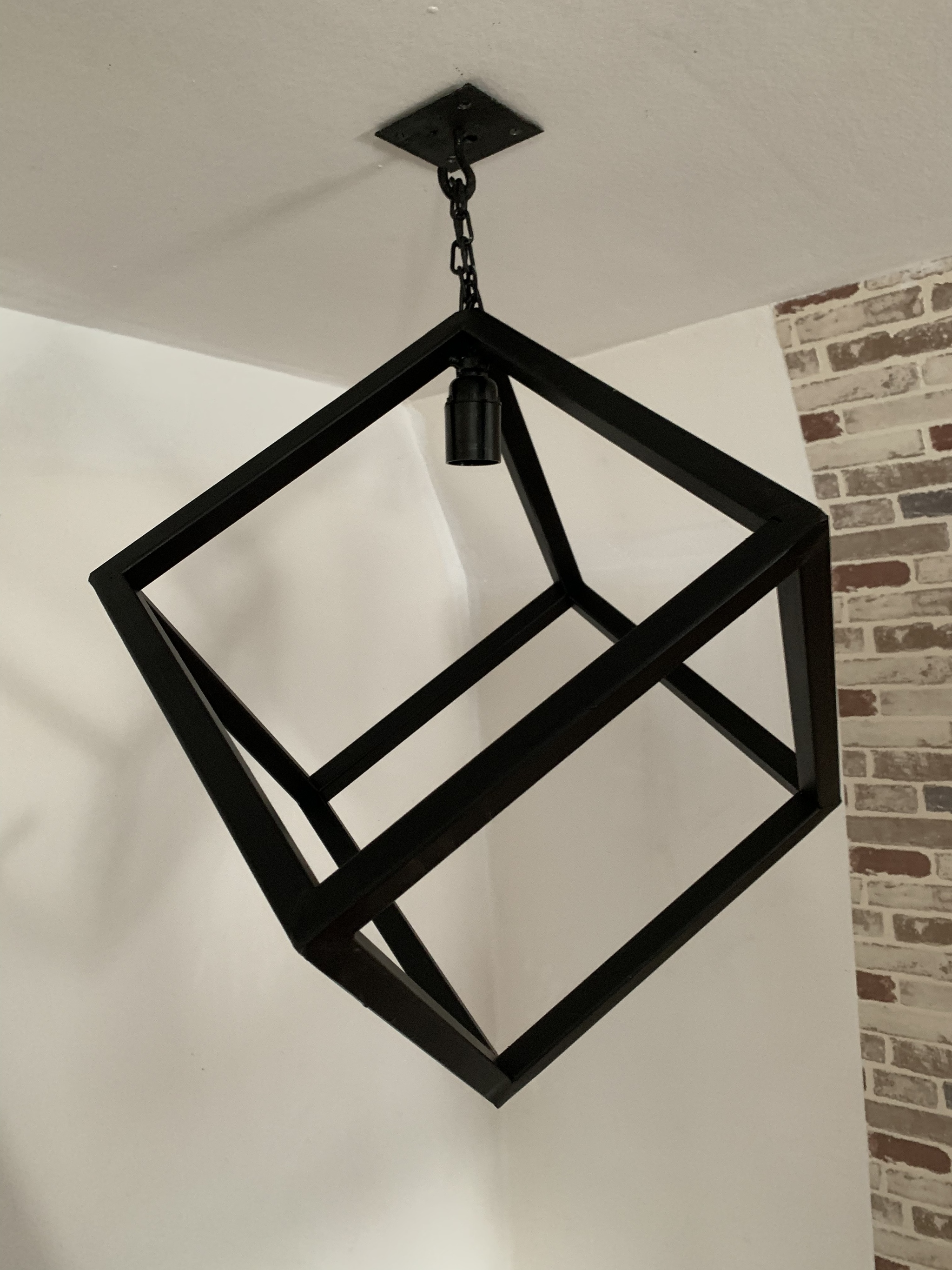 Cube lamp - My, With your own hands, Loft, Lamp, Metalworking, Rukozhop, Mat, Video, Longpost, Needlework with process