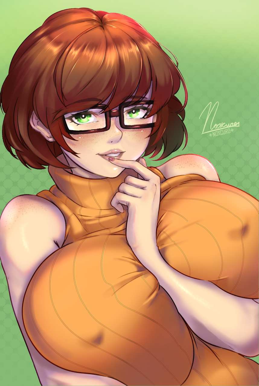 Velma - NSFW, Art, Hand-drawn erotica, Scooby Doo, Velma Dinkley, Boobs, Glasses, Megane