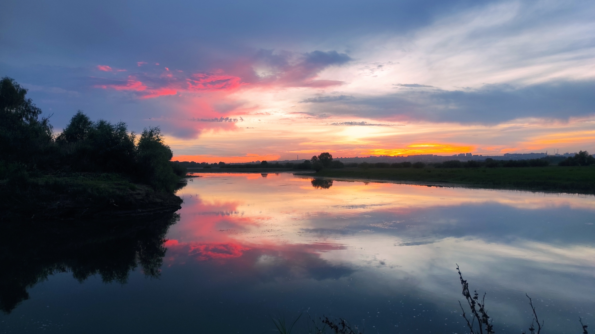 Самарский закат - Моё, Самара, Картинка с текстом, Закат, Природа