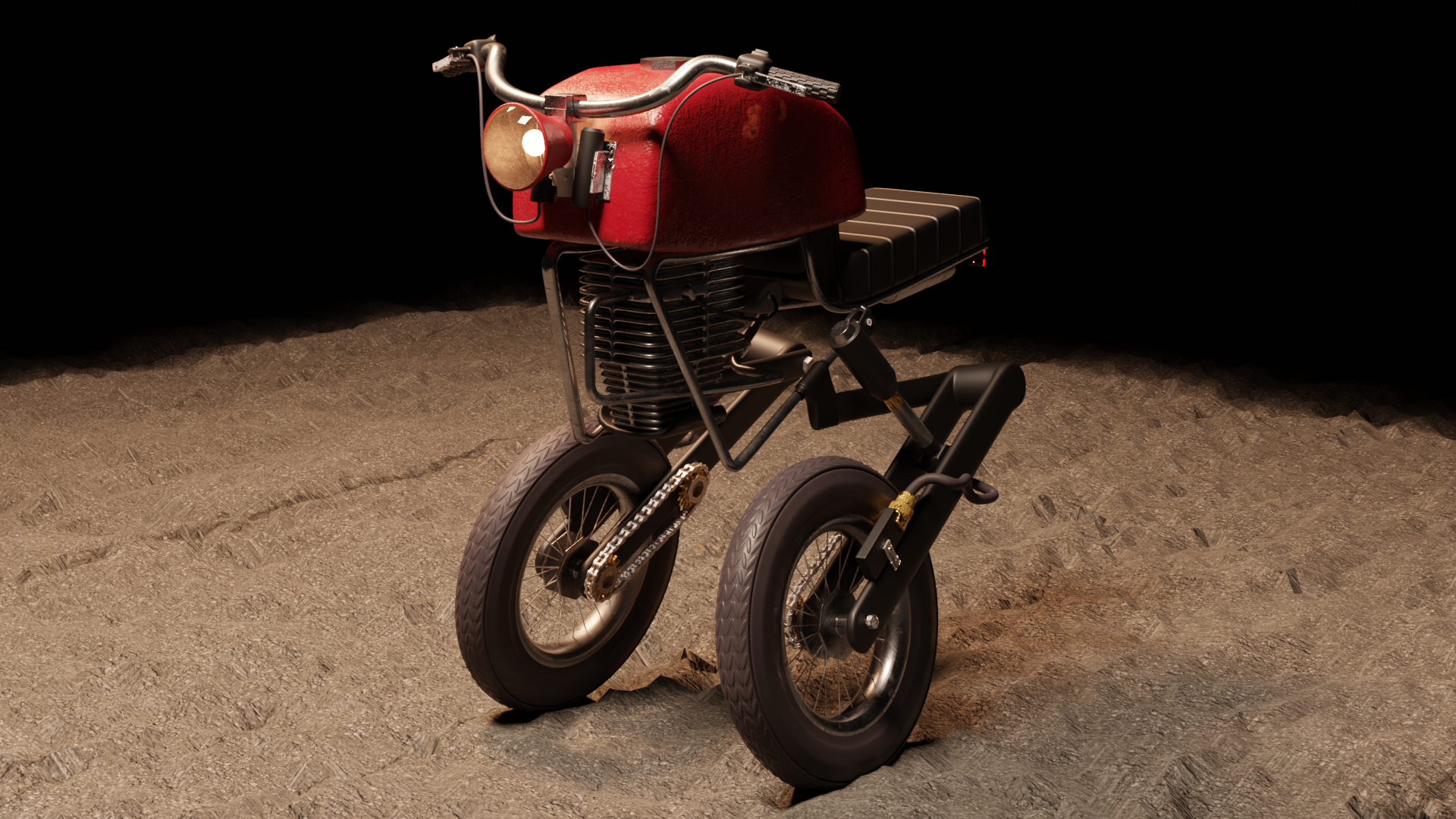 First work in Blender - My, Blender, Moto