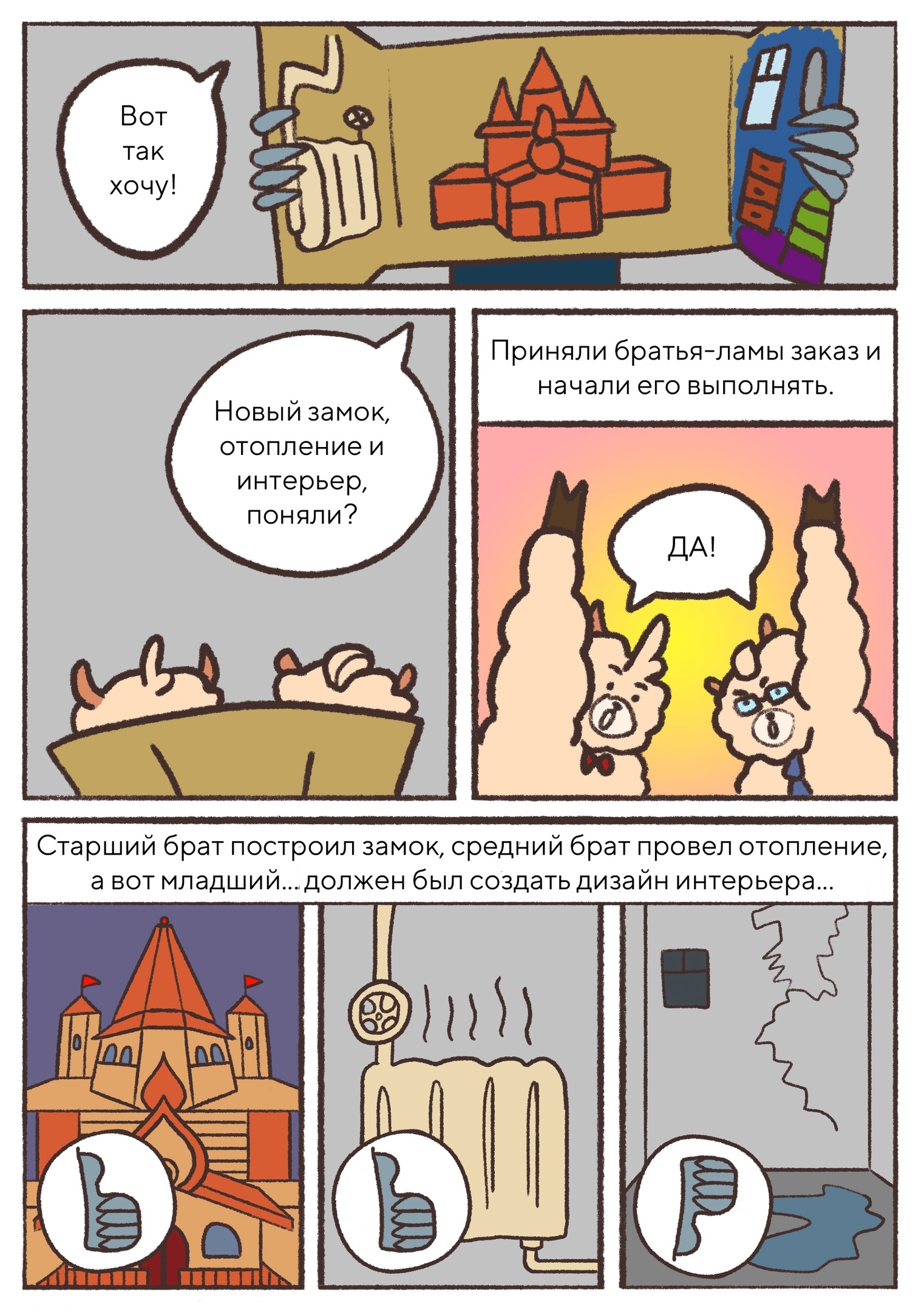 The Tale of the Designer Lama and koschei the Customer (Part 2) - My, Humor, Vital, Lamacomics, Comics, Longpost, Llama