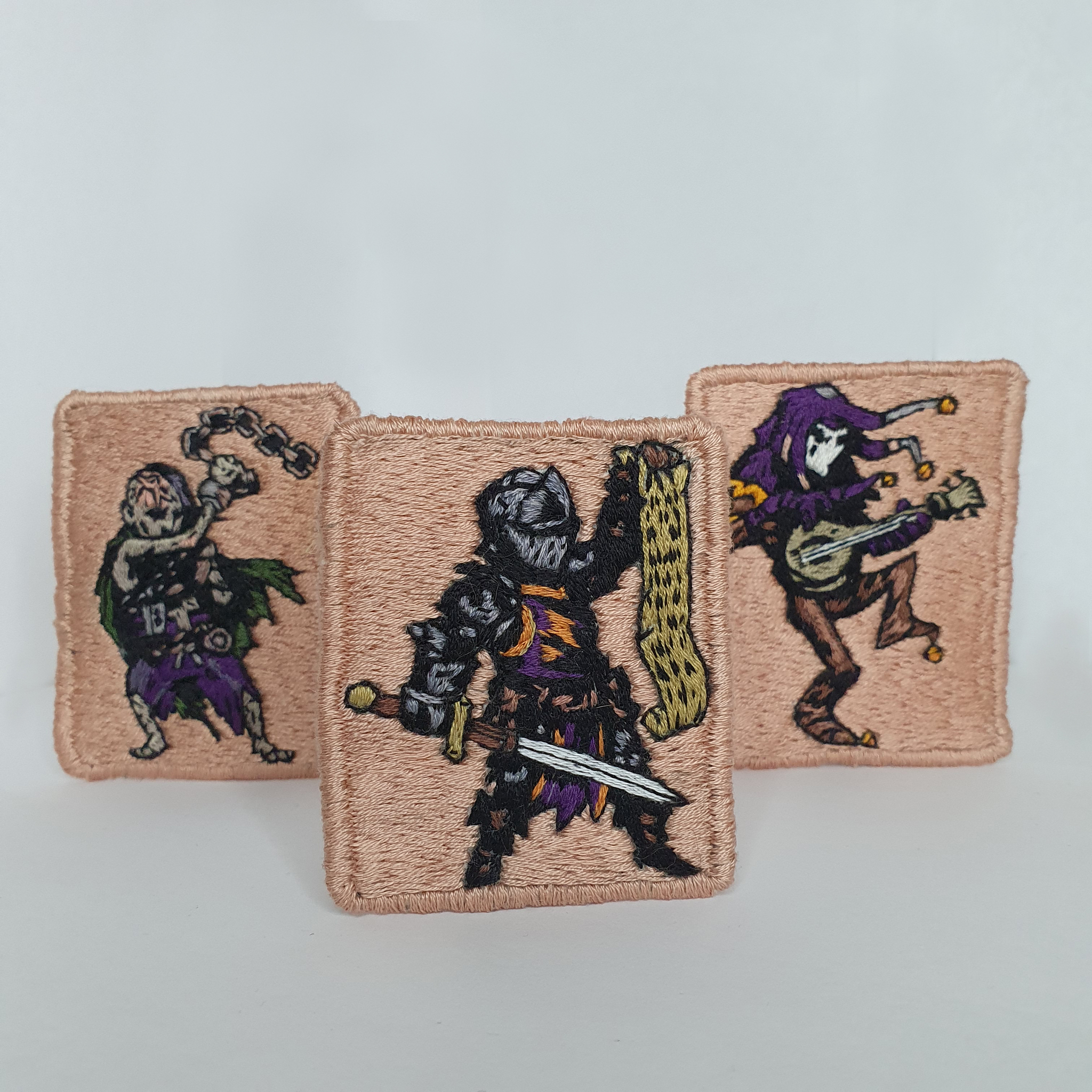 Embroidery of Darkest Dungeon characters - My, Embroidery, Needlework, Handmade, Needlework without process, Stripe, Icon, Computer games, Games, Darkest dungeon, Playstation 4, Game art, Gamers, Satin stitch embroidery, Craft, Needlework with process, Video, Longpost