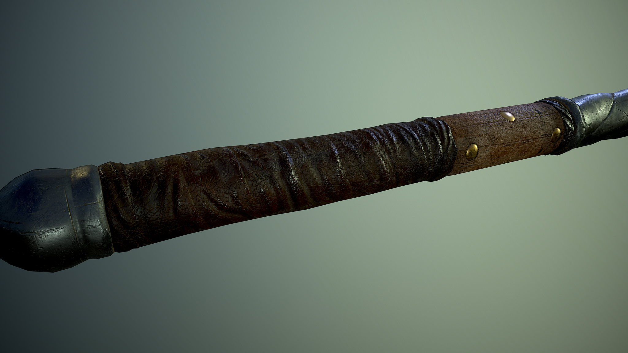 Mace - My, 3D, Low poly, 3D modeling, Mace, Steel arms, Longpost, 