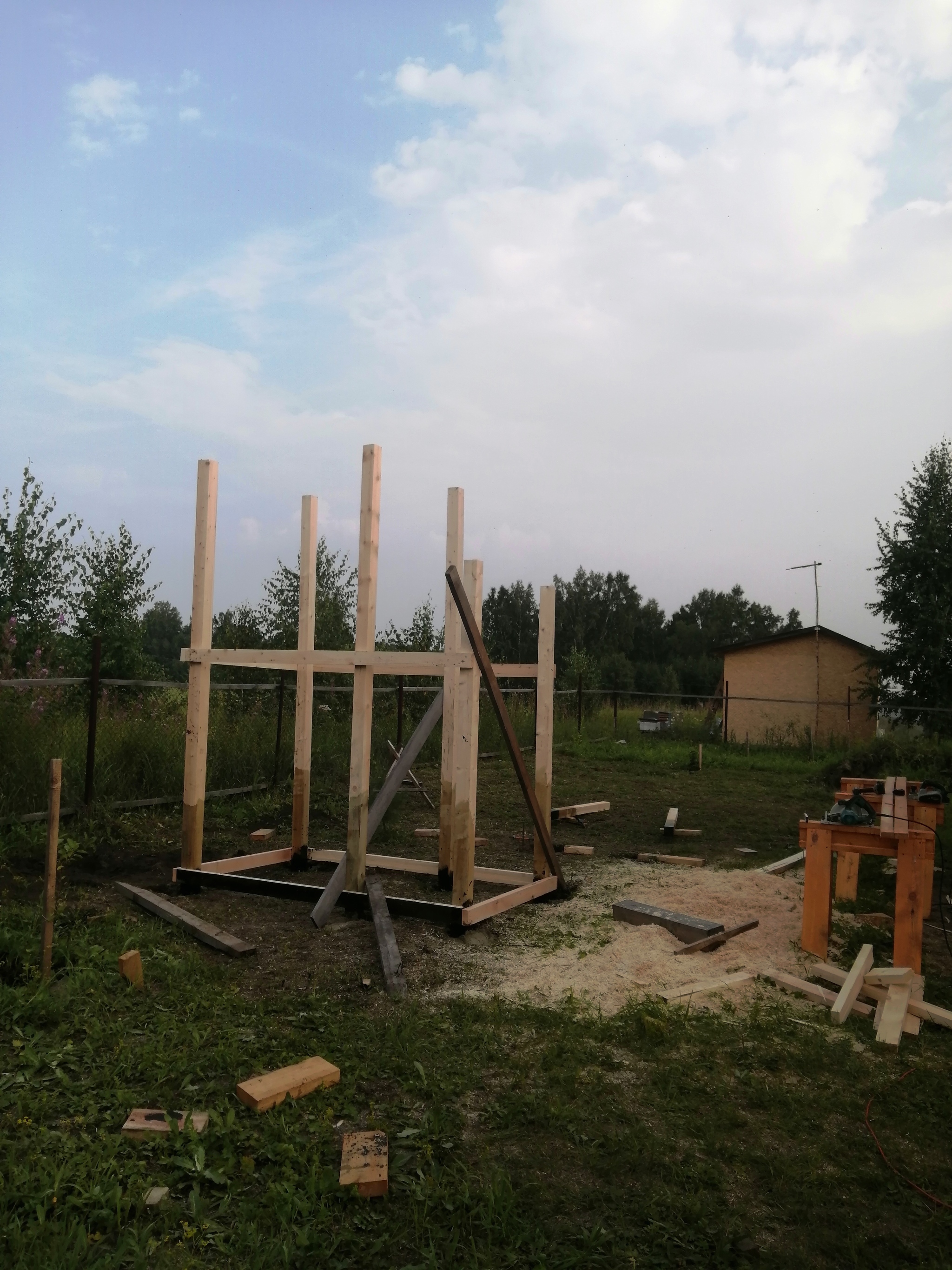 Children's playground in the country with your own hands - My, Construction, Woodworking, With your own hands, Dacha, Longpost, 