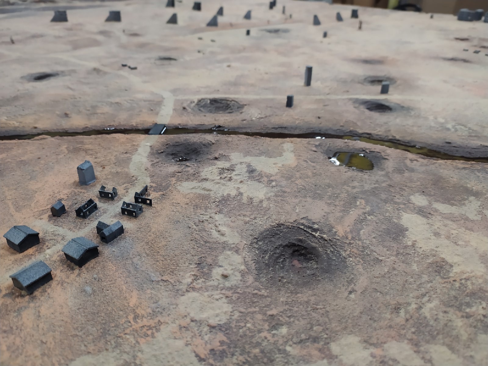 Model of the Semipalatinsk test site - My, Polygon, Layout, With your own hands, Needlework with process, Master, Radiation, Longpost, 