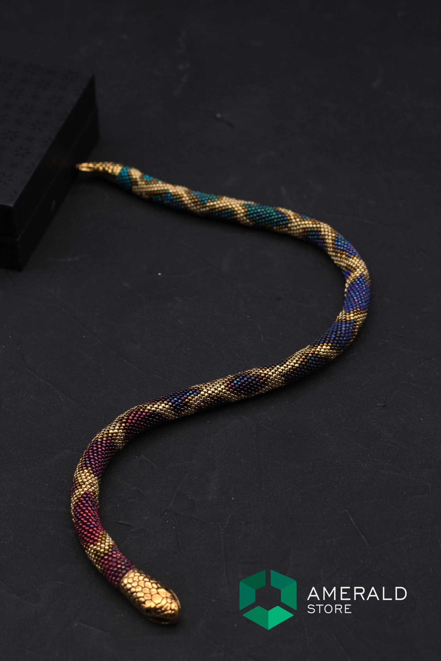 Rainbow snake - My, Beads, Beaded harnesses, Decoration, Needlework without process, Needlework, Longpost, 