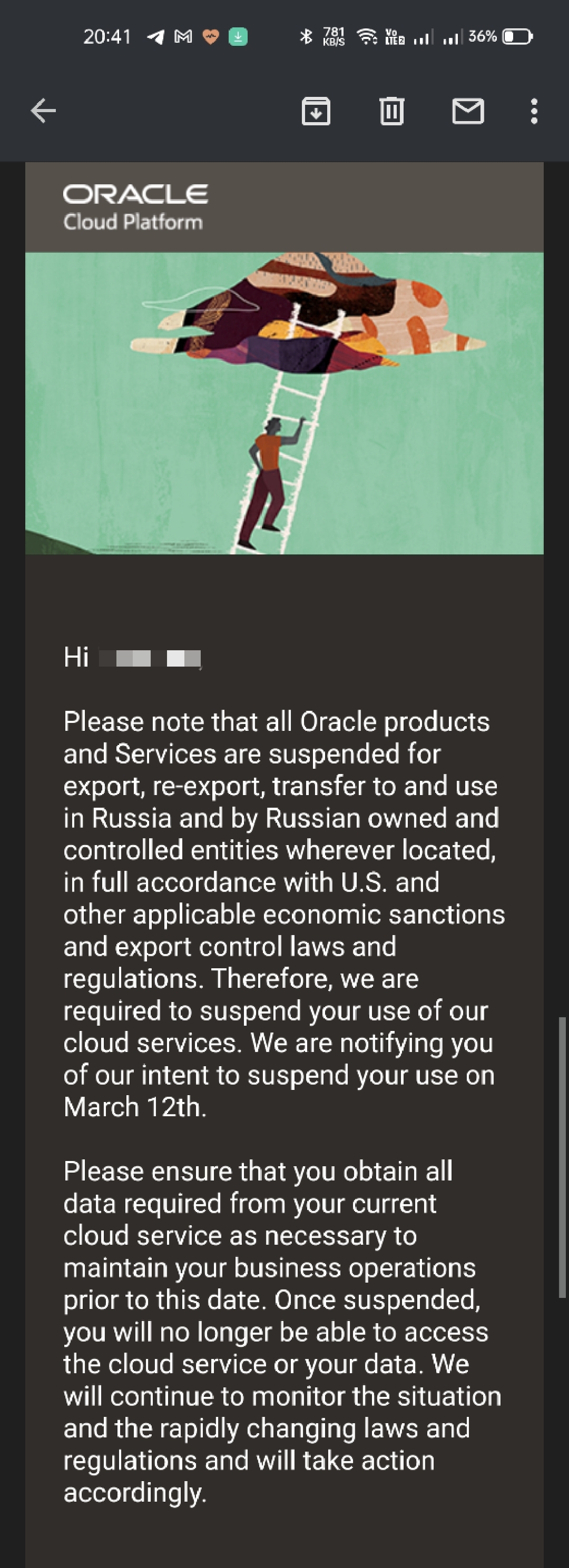 Oracle cloud fso... - Sanctions, Cloud service, Oracle, Sadness, Negative, Longpost, Politics