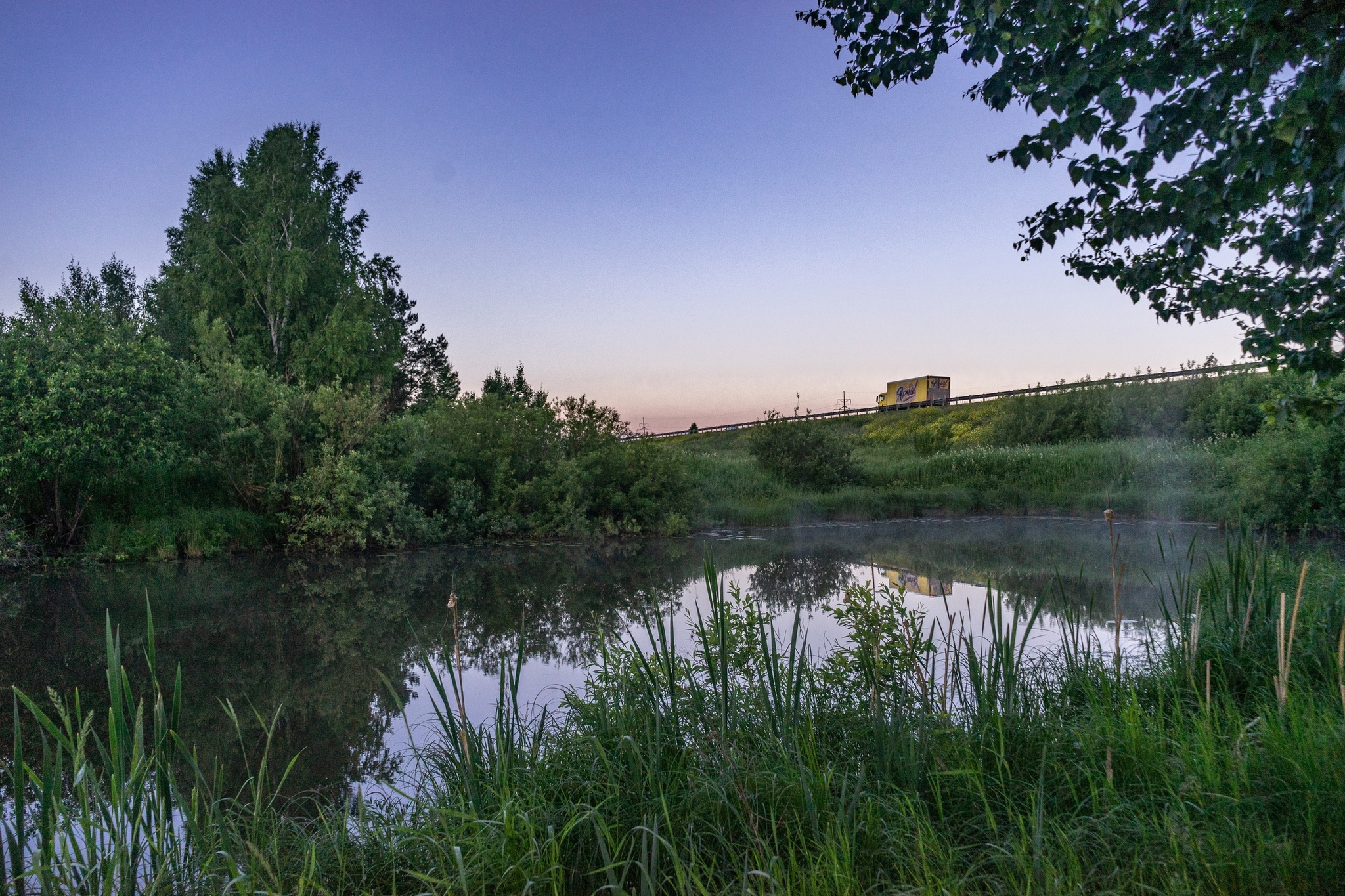 Summer morning - My, The photo, Tomsk, Nature, Lake, Morning, dawn, Summer, Longpost