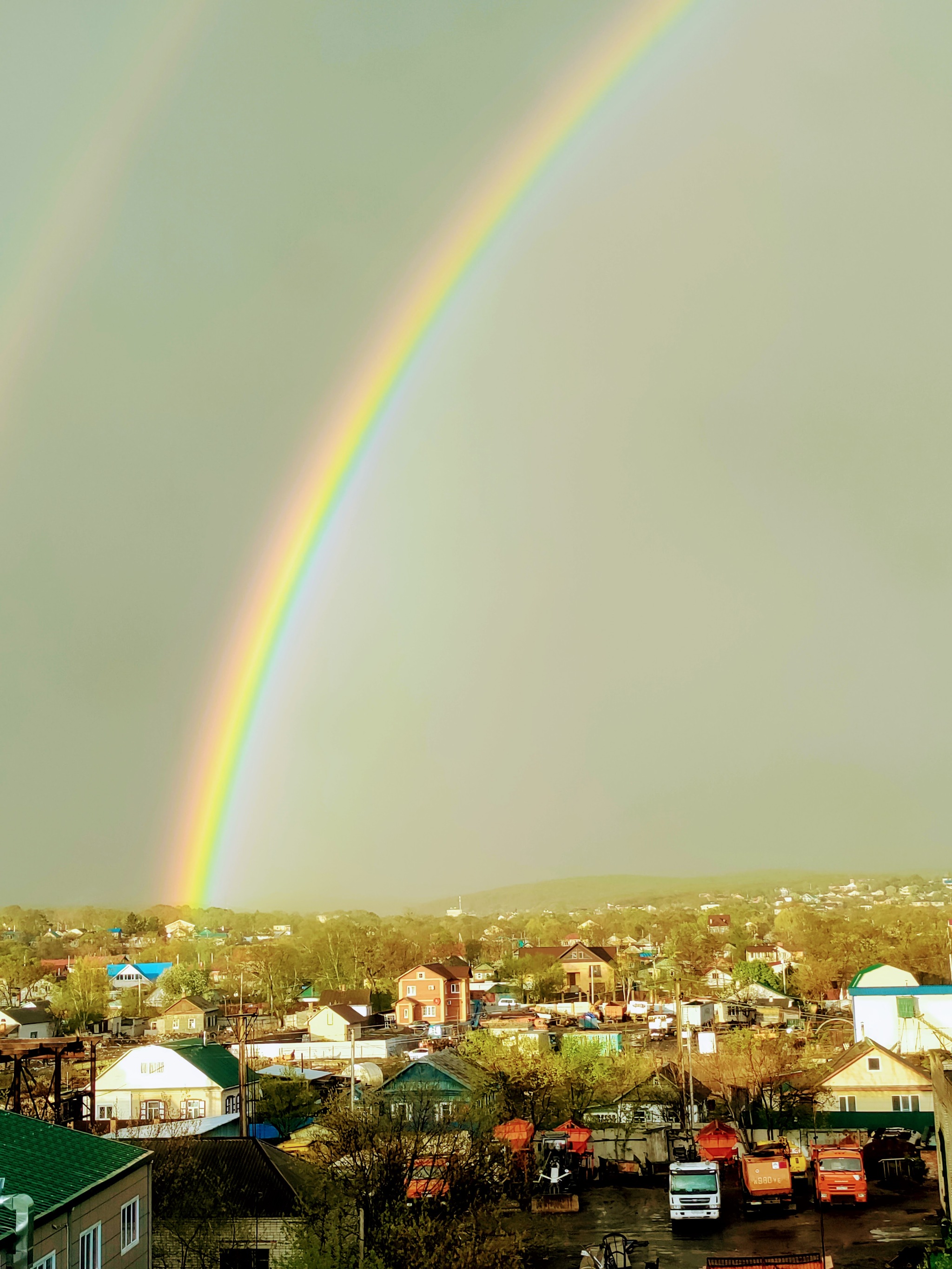 Shot on hu p30 - My, Rainbow, Thunderstorm, 