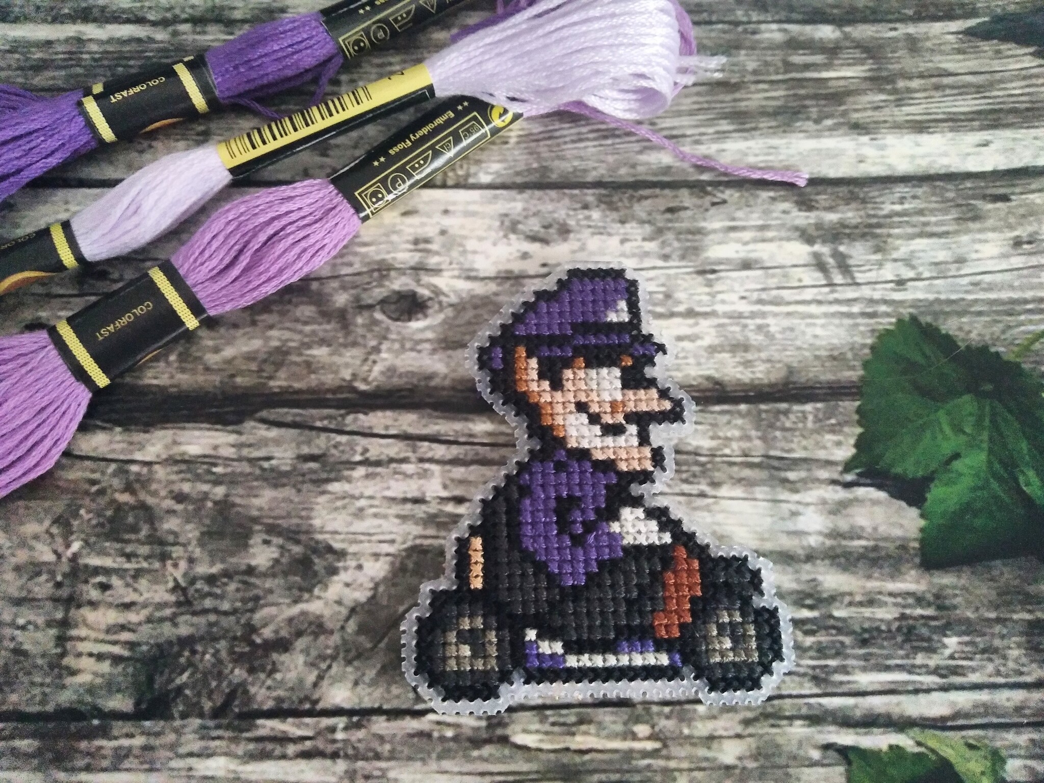 Post-confession in... - My, Nintendo, Waluigi, Mario Kart, Games, Embroidery, Needlework without process, Video, Longpost